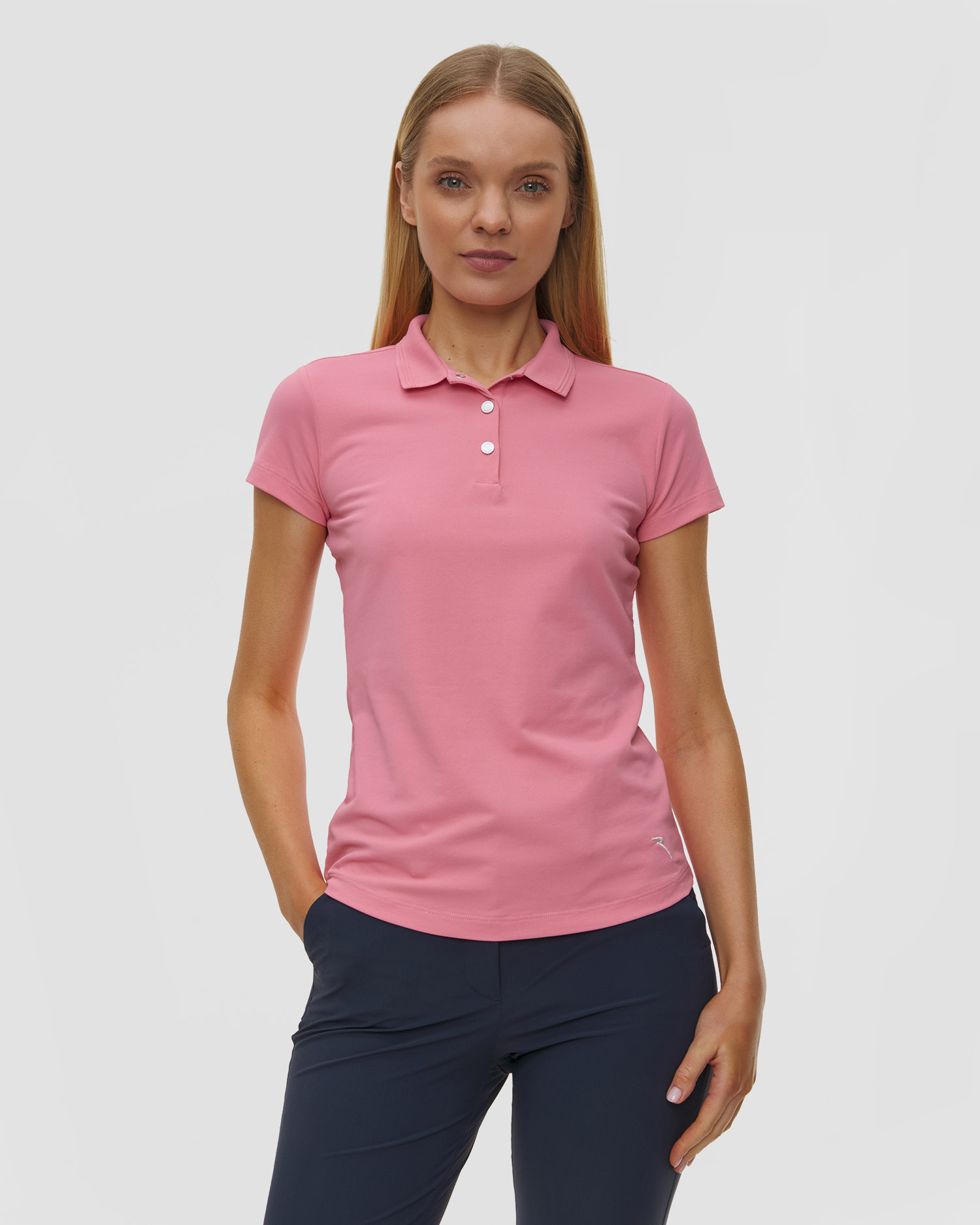 Różowe polo damskie Chervo Astrid, Kolor/Wzór: Różowy