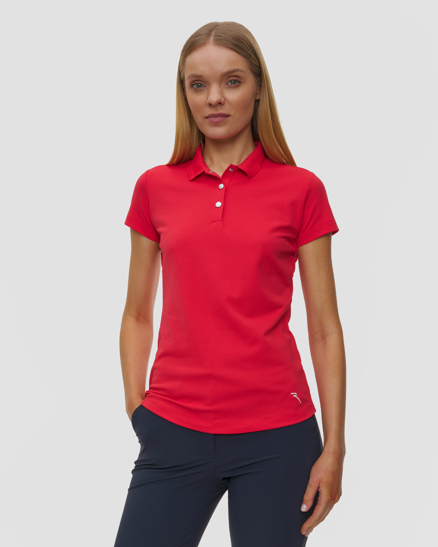 Women's red polo Chervo Astrid, Color/Pattern: Czerwony