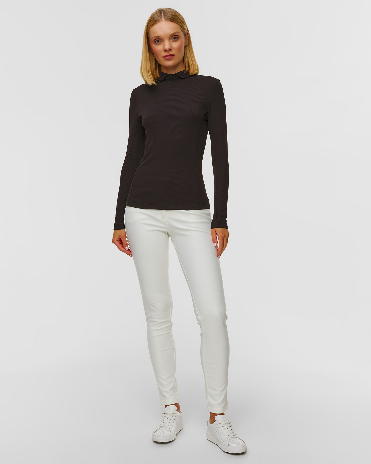 Women's black polo Chervo Antagonist