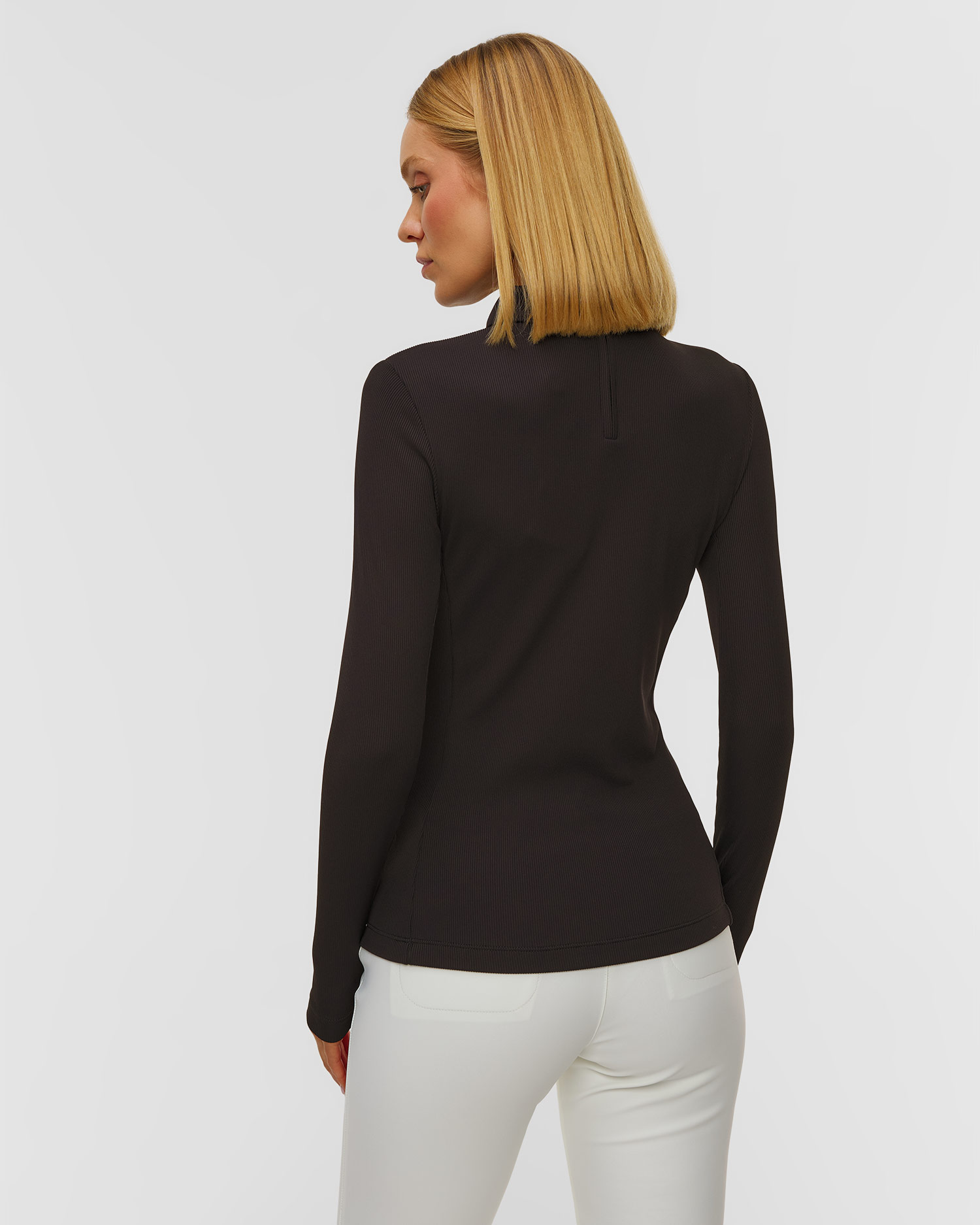 Women's black polo Chervo Antagonist