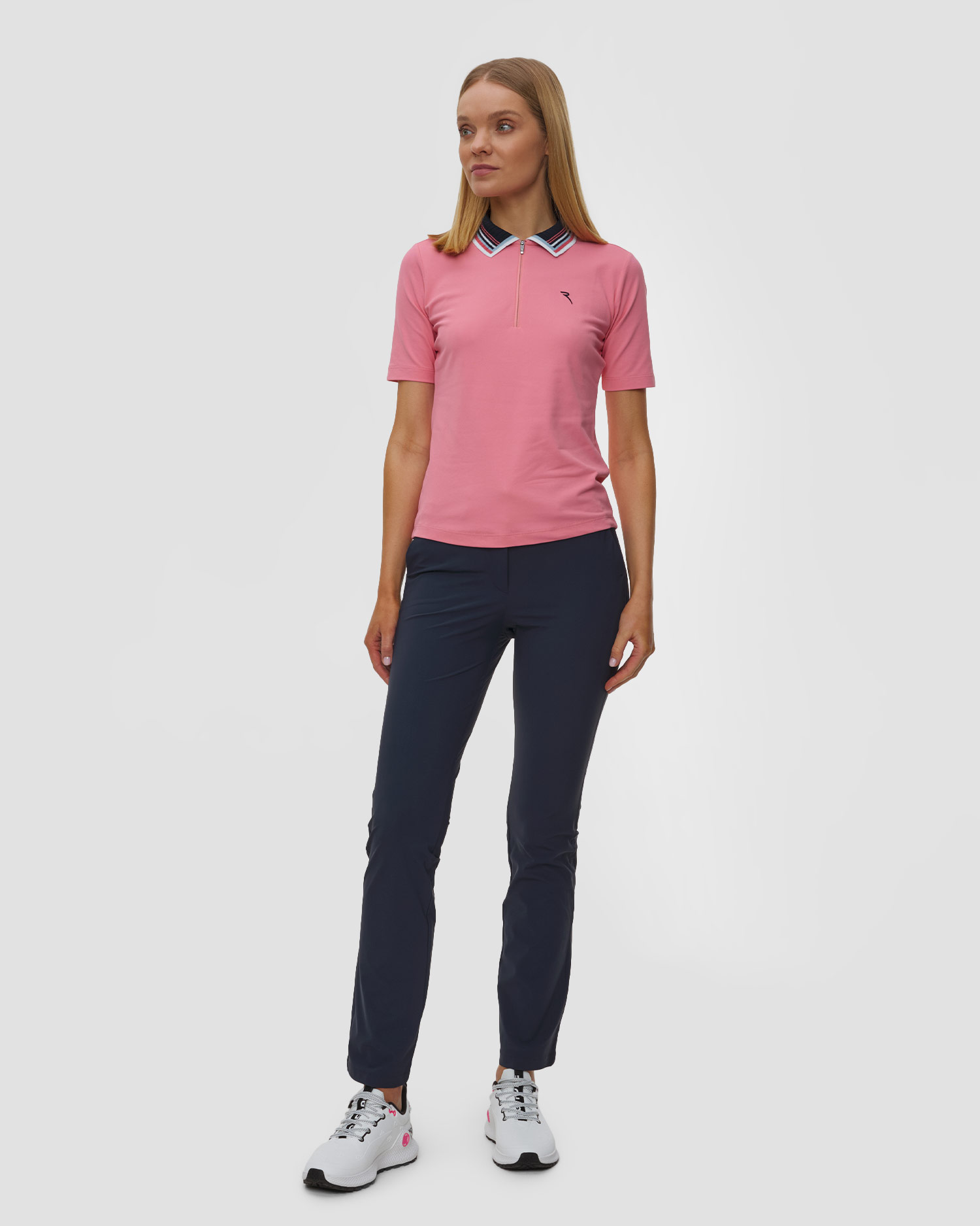Women's pink polo Chervo Aures