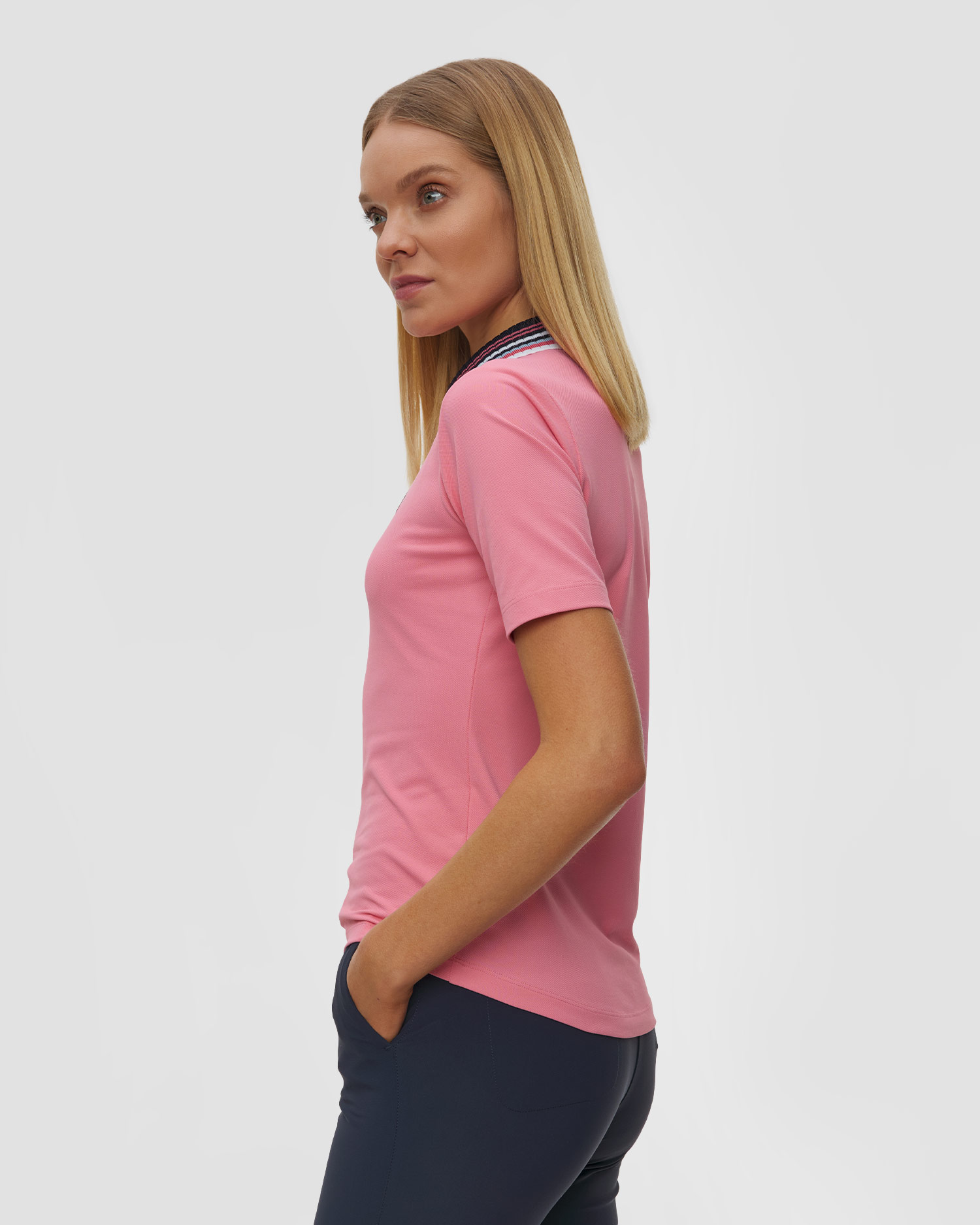 Women's pink polo Chervo Aures