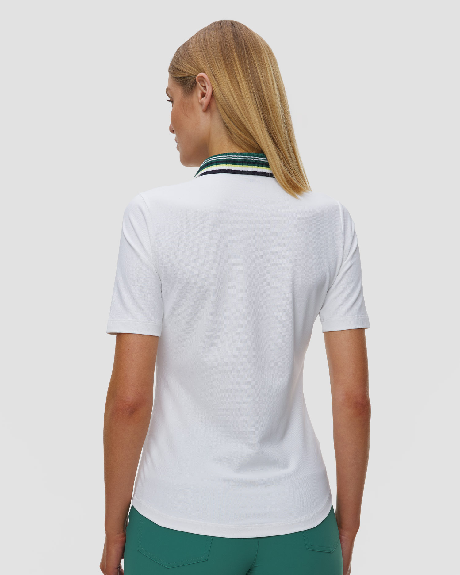 Women's white polo Chervo Aures