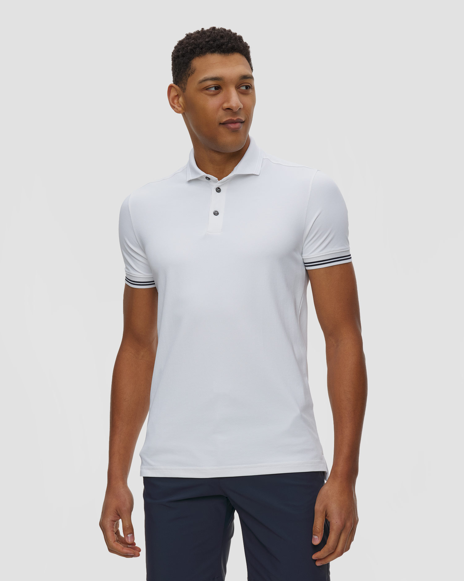 Polo blanc pour hommes Chervo Ability, Couleur: Biały