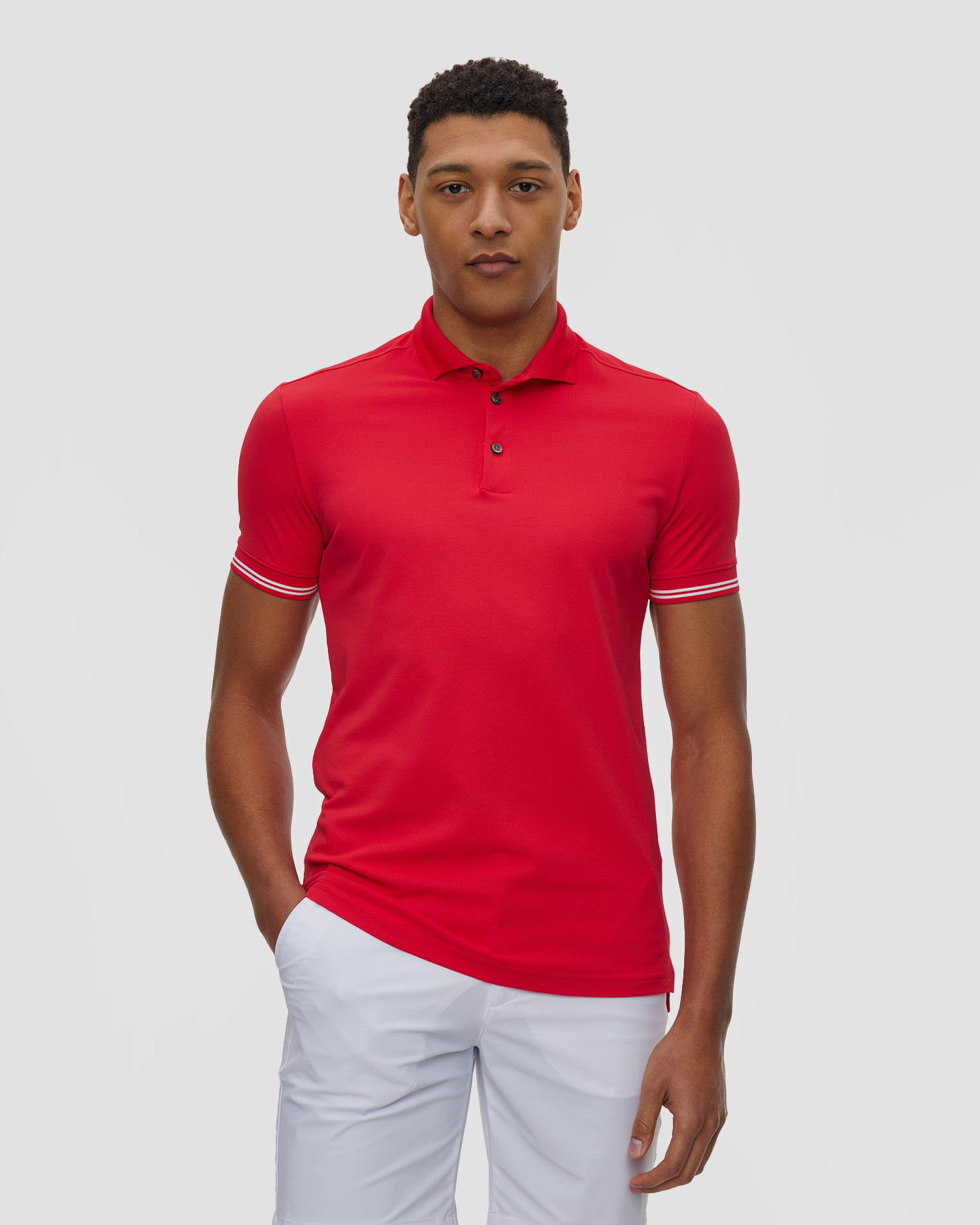 Polo rouge pour hommes Chervo Ability, Couleur: Czerwony