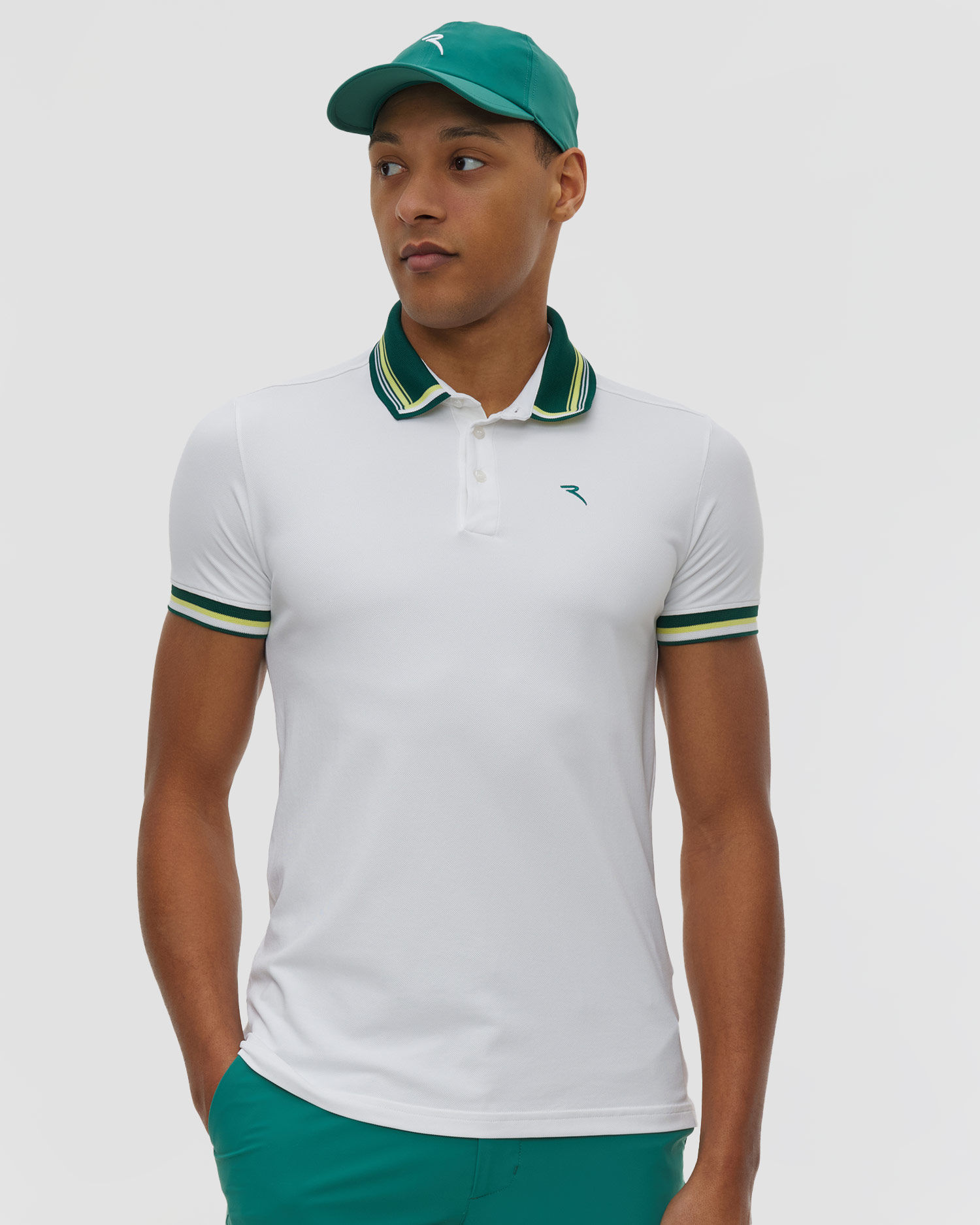 Polo blanc pour hommes Chervo Astor, Couleur: Biały