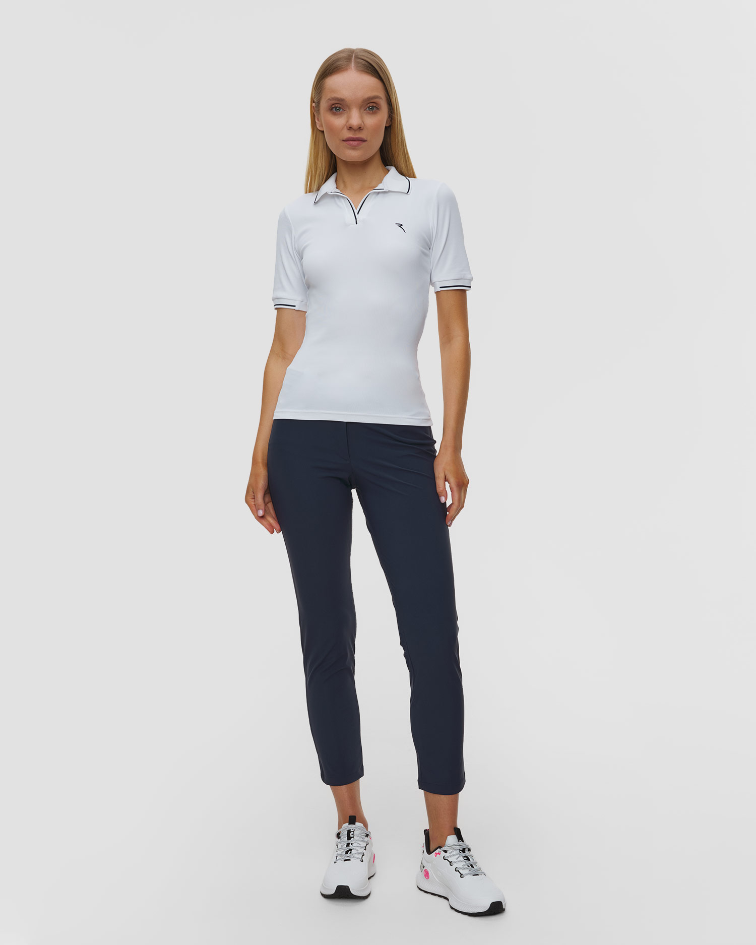 Women's white polo Chervo Aiza