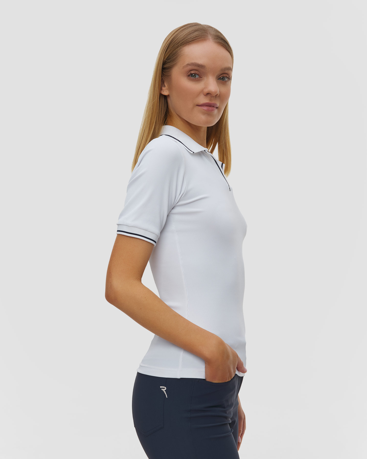 Women's white polo Chervo Aiza