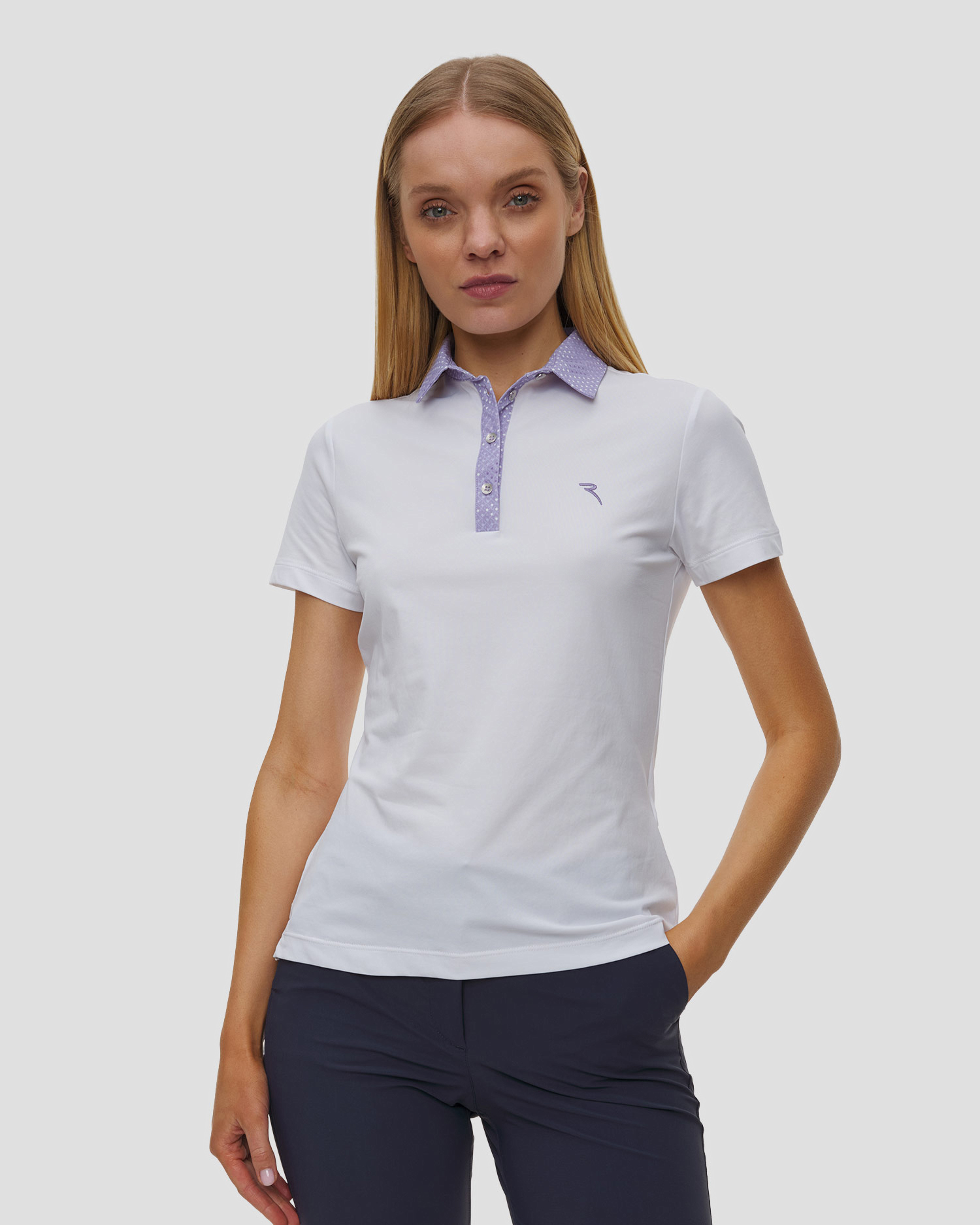 Women's polo shirt Chervo Abir, Color/Pattern: Biały