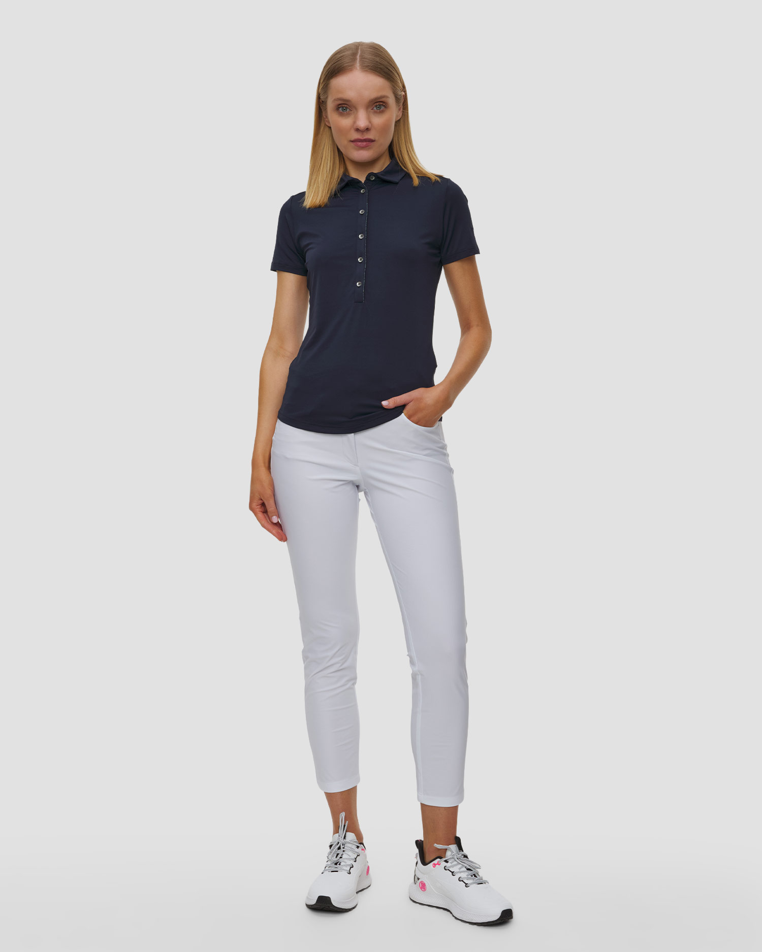 Women's navy blue polo Chervo Anchise