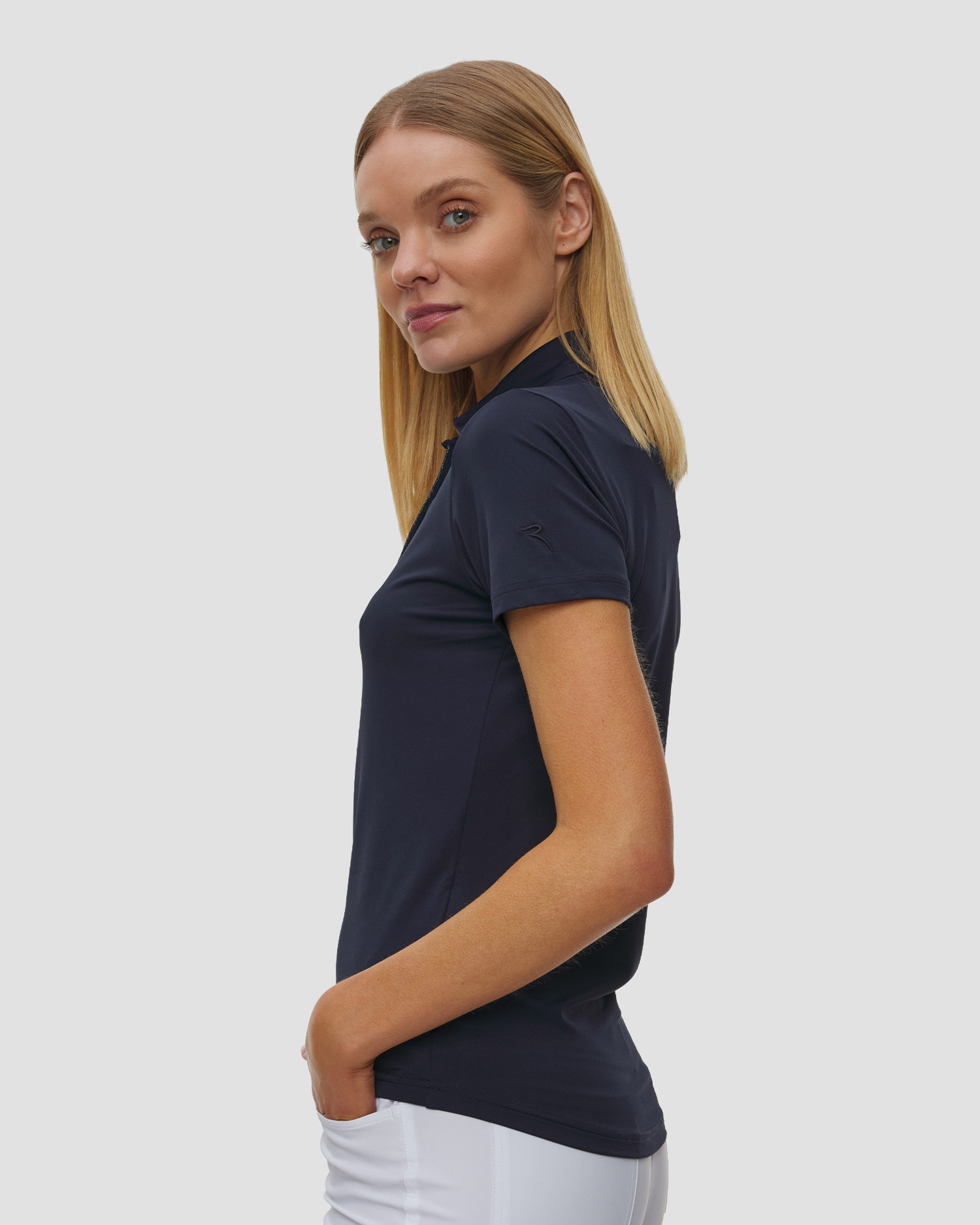 Women's navy blue polo Chervo Anchise