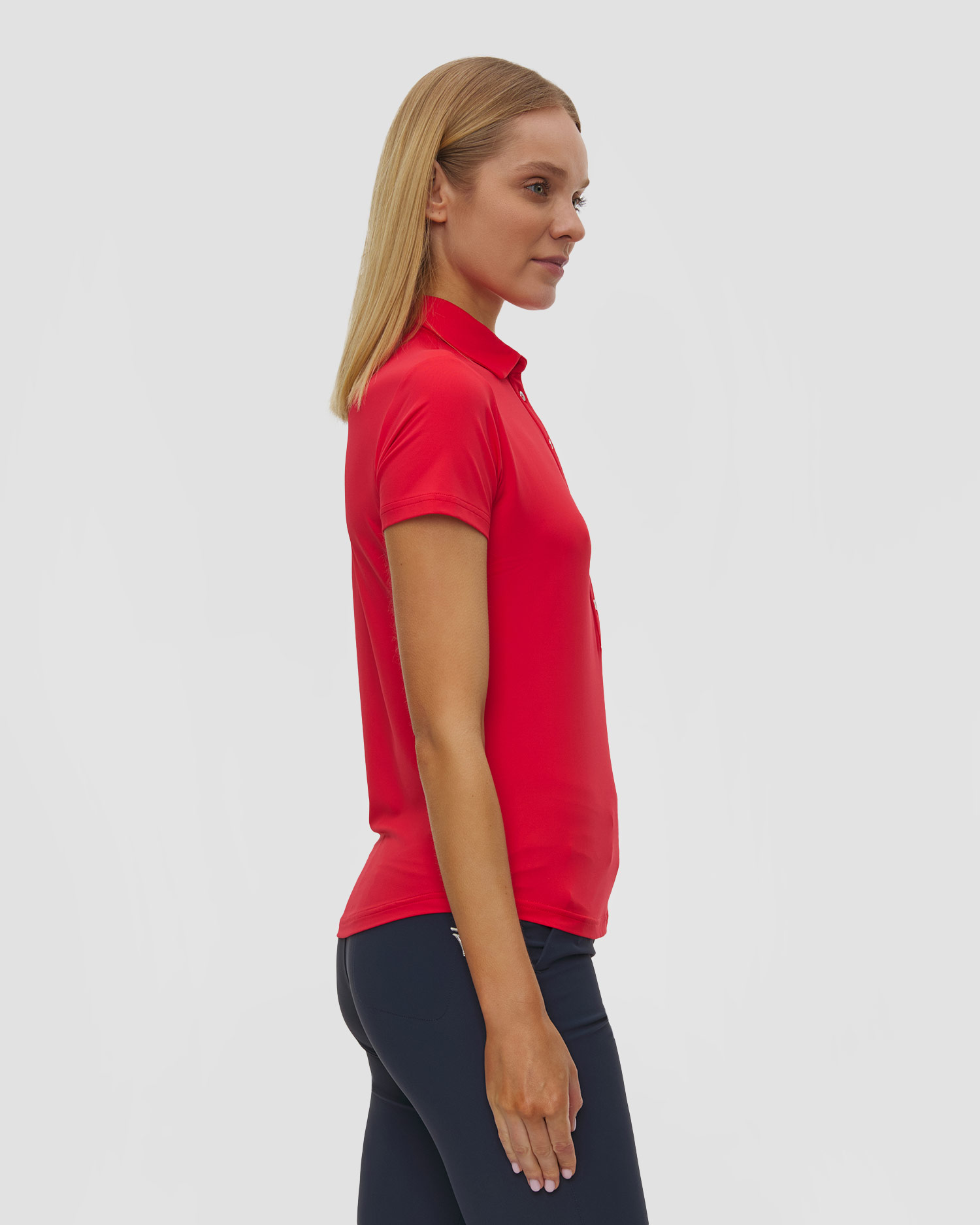 Women's red polo Chervo Anchise