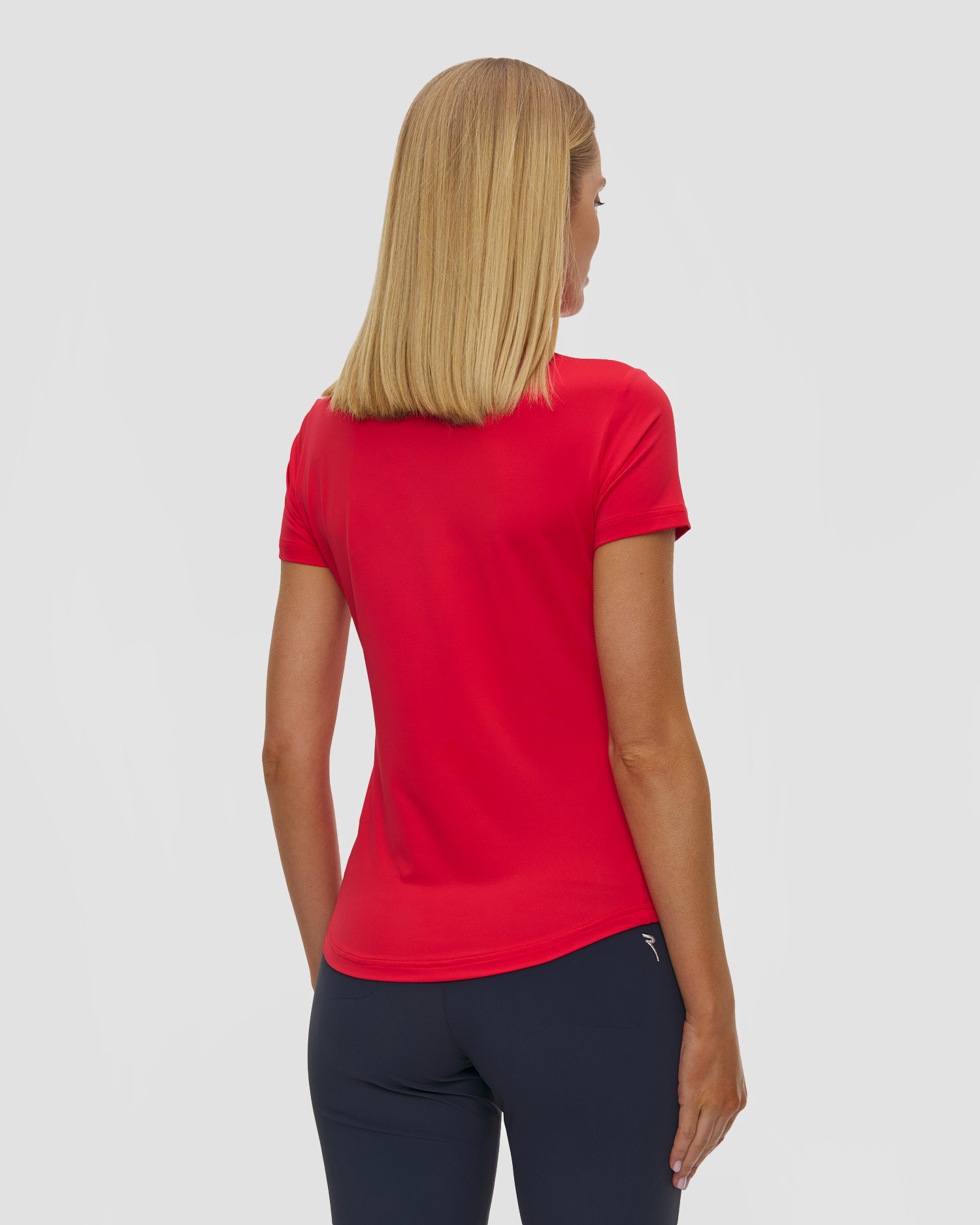 Women's red polo Chervo Anchise