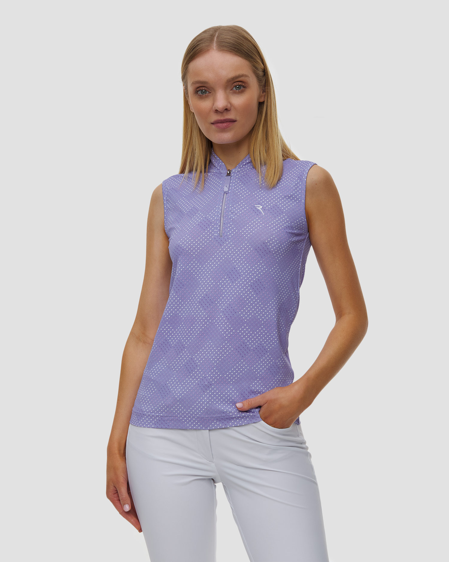 Polo damskie Chervo Antigua, Kolor/Wzór: Fioletowy