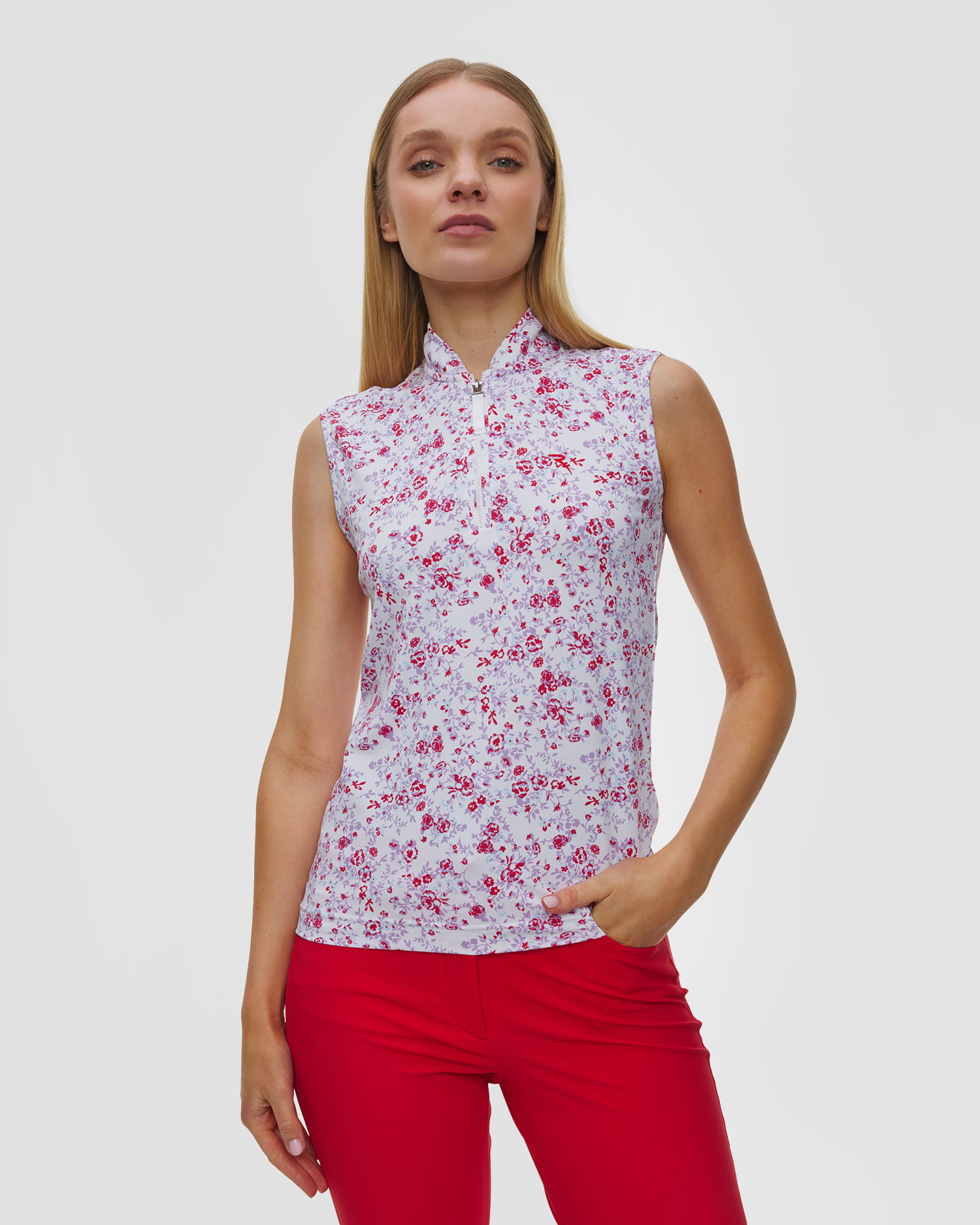 Polo damskie Chervo Antigua, Kolor/Wzór: Różowy,Print