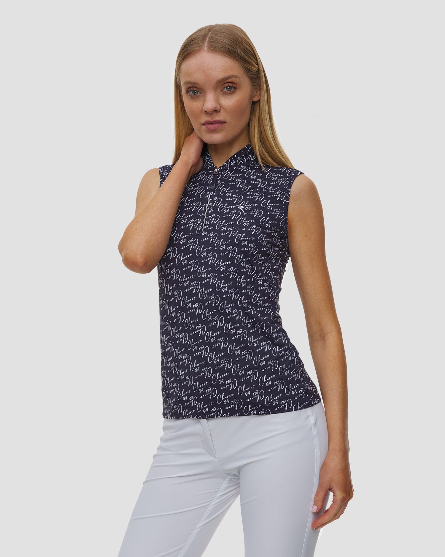 Polo damskie Chervo Antigua, Kolor/Wzór: Granatowy,Print