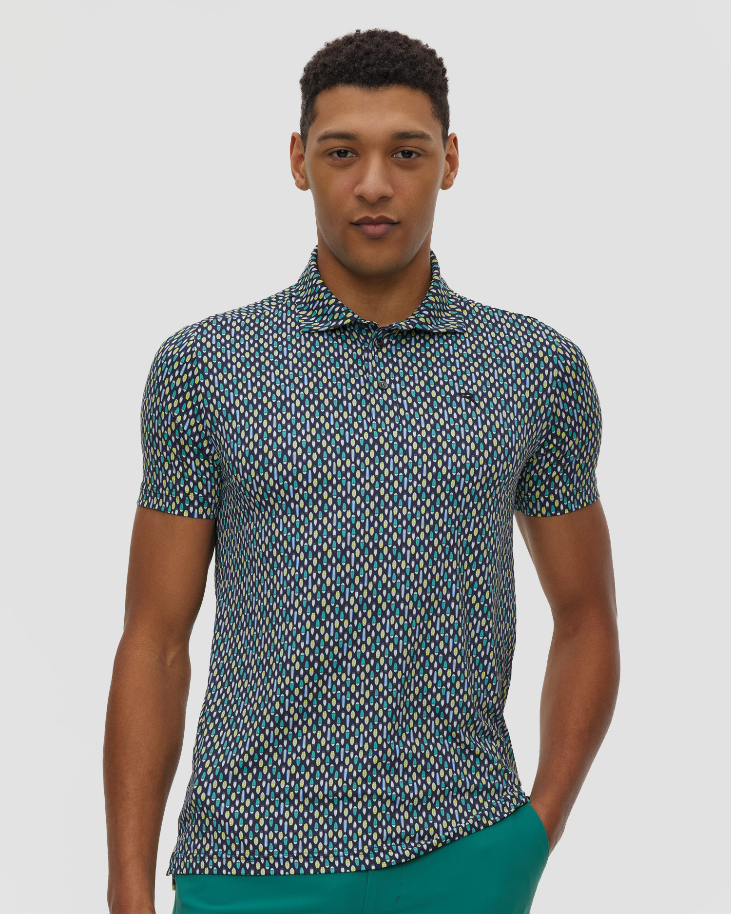 Polo pour hommes Chervo Agree, Couleur: Print,Granatowy