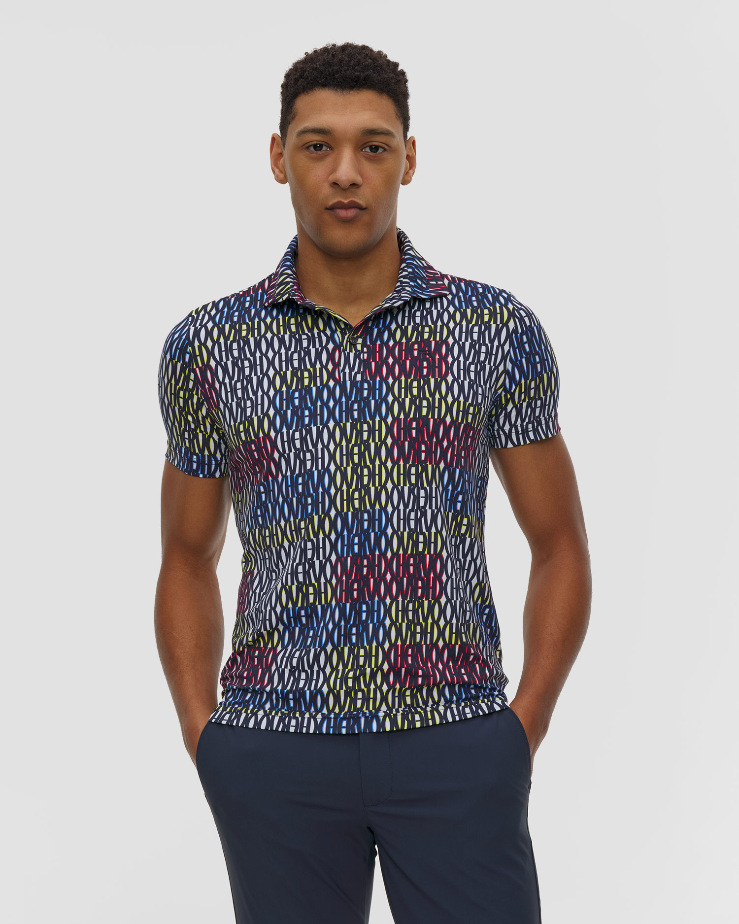 Polo pour hommes Chervo Agree, Couleur: Multikolor,Print