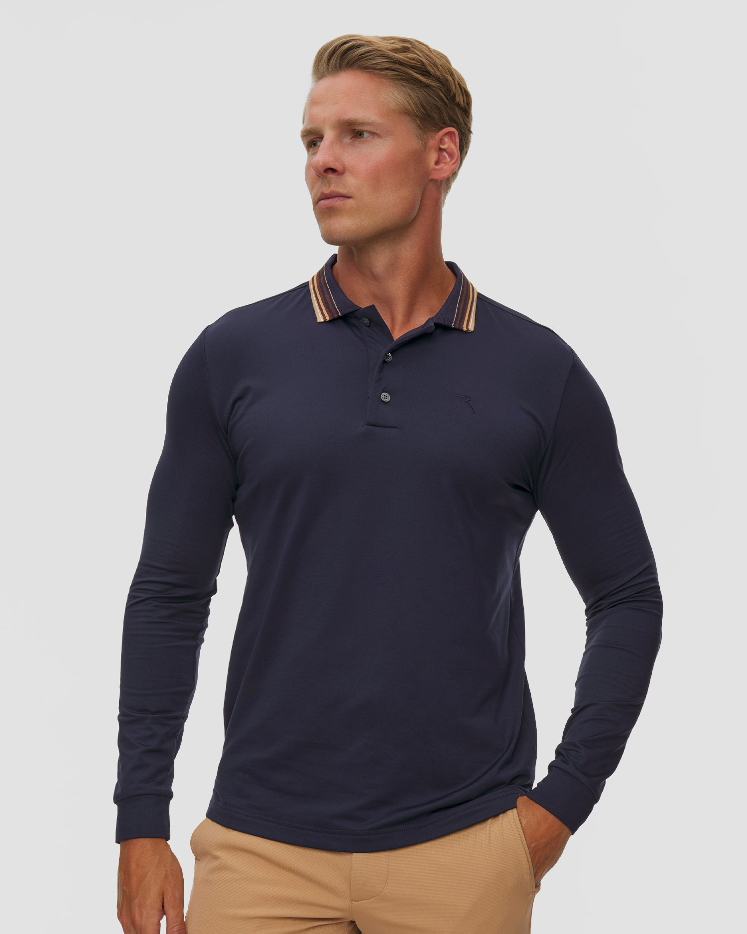 Chervo Arborio Herren-Poloshirt mit langen Ärmeln
