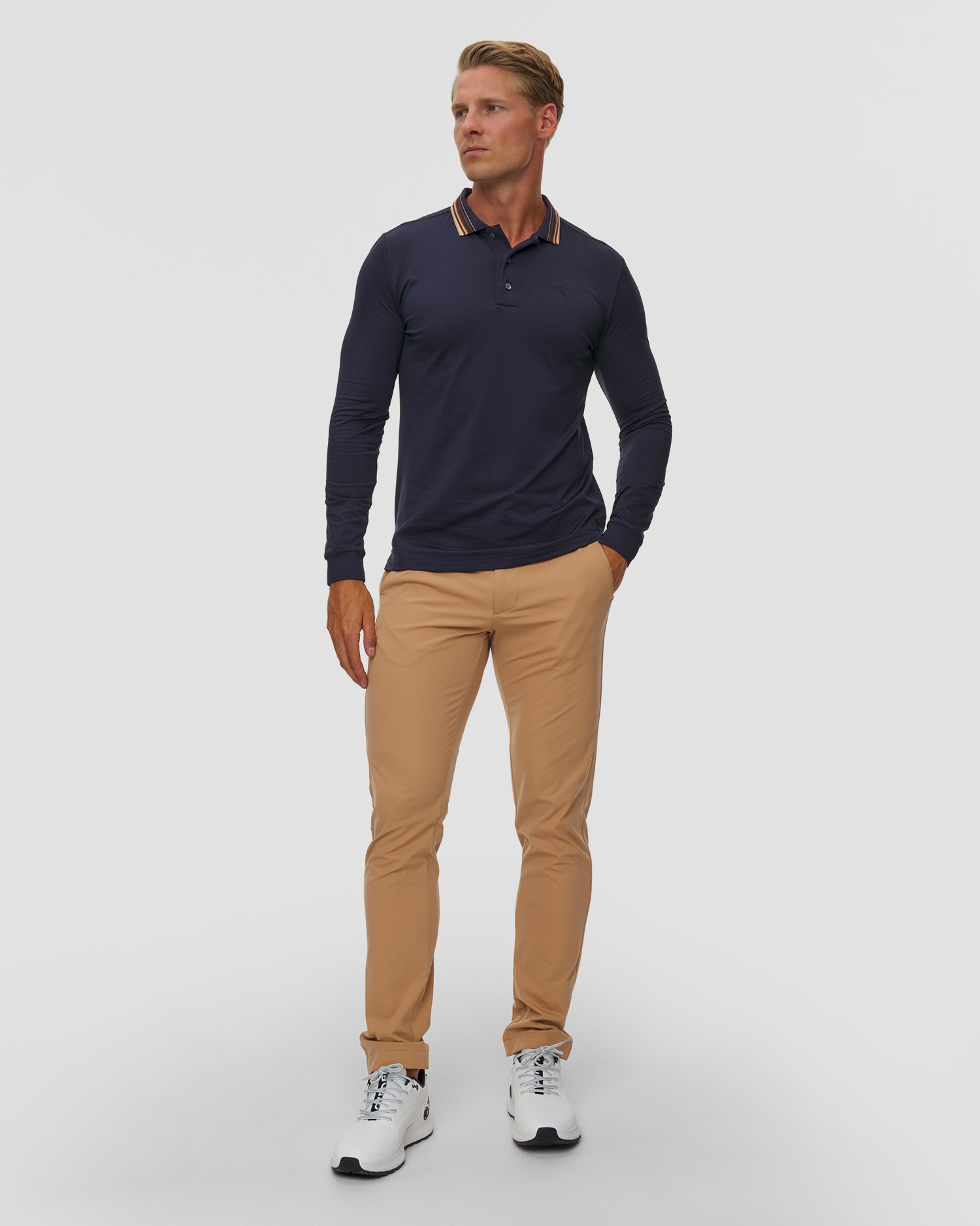 Chervo Arborio Herren-Poloshirt mit langen Ärmeln