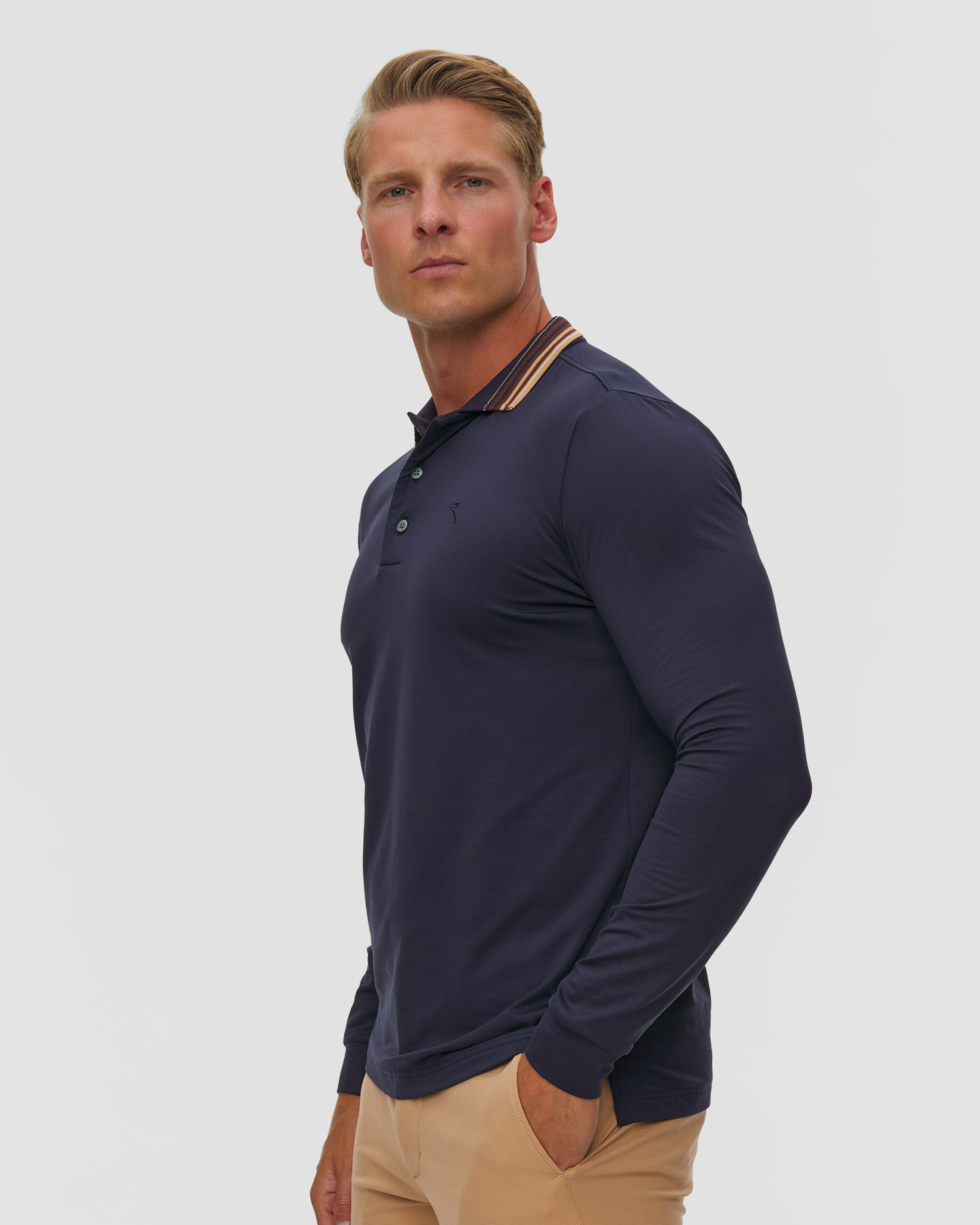 Chervo Arborio Herren-Poloshirt mit langen Ärmeln