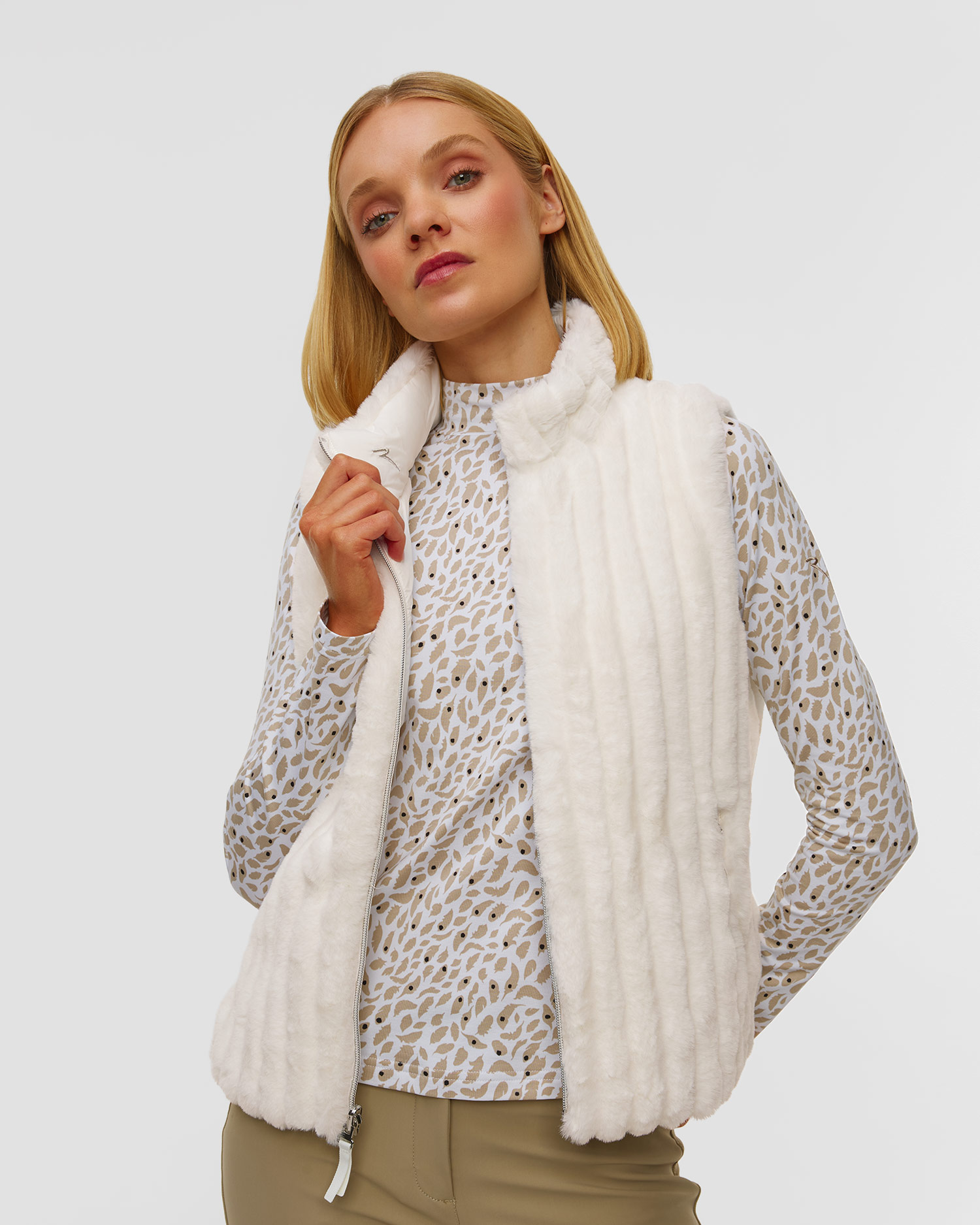 Double-sided waistcoat with fur Chervo Export