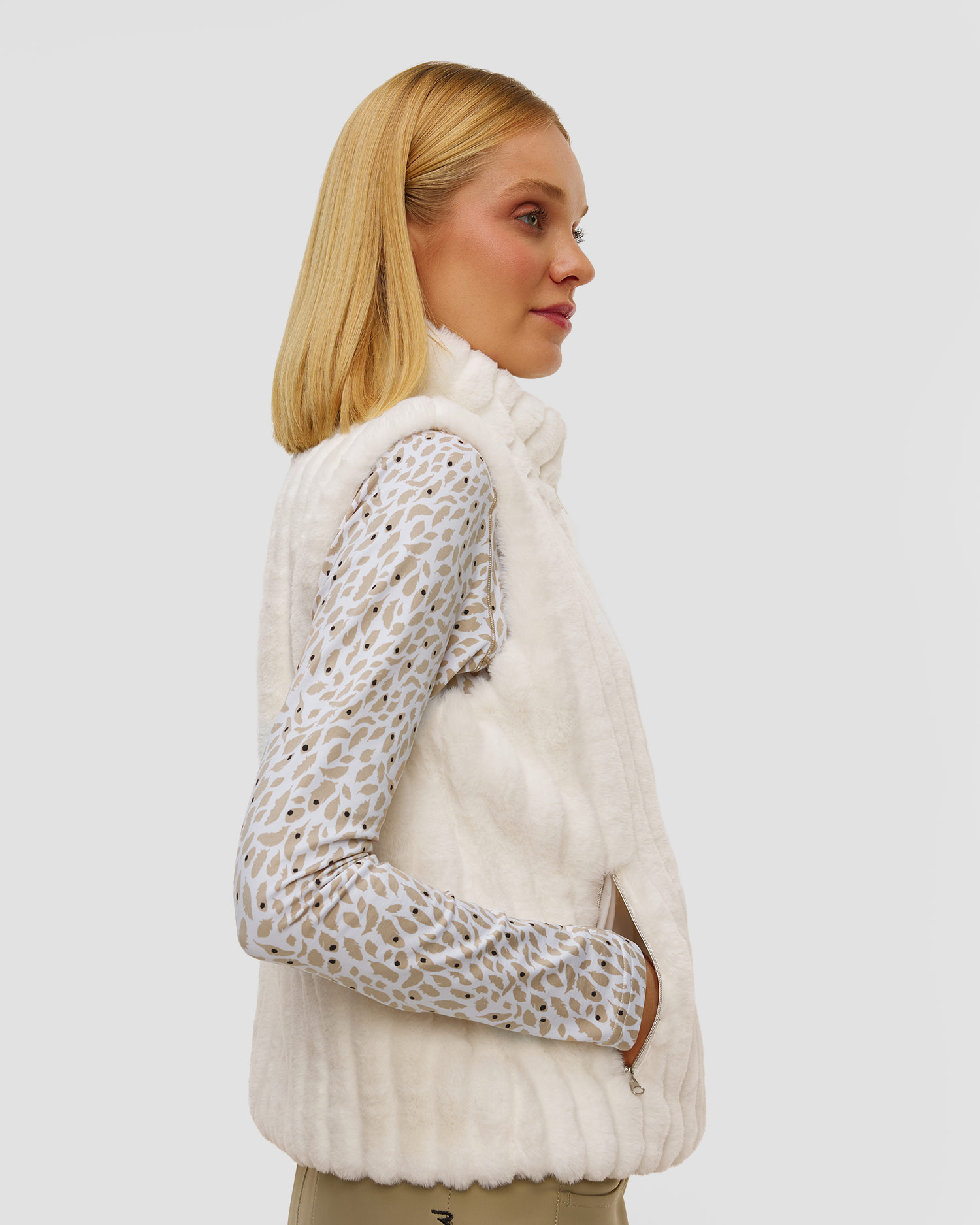 Double-sided waistcoat with fur Chervo Export