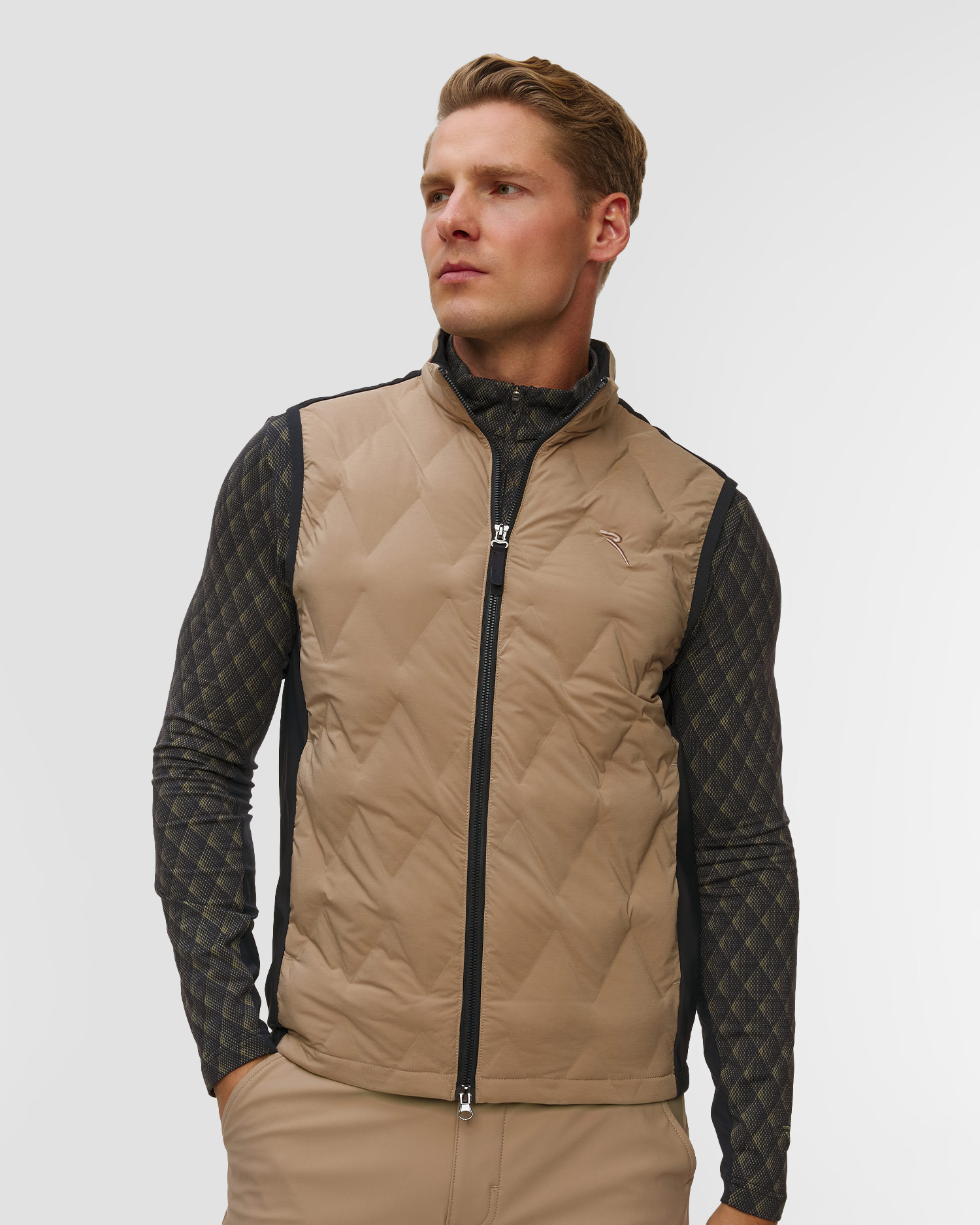 Men's beige gilet Chervo Esattore