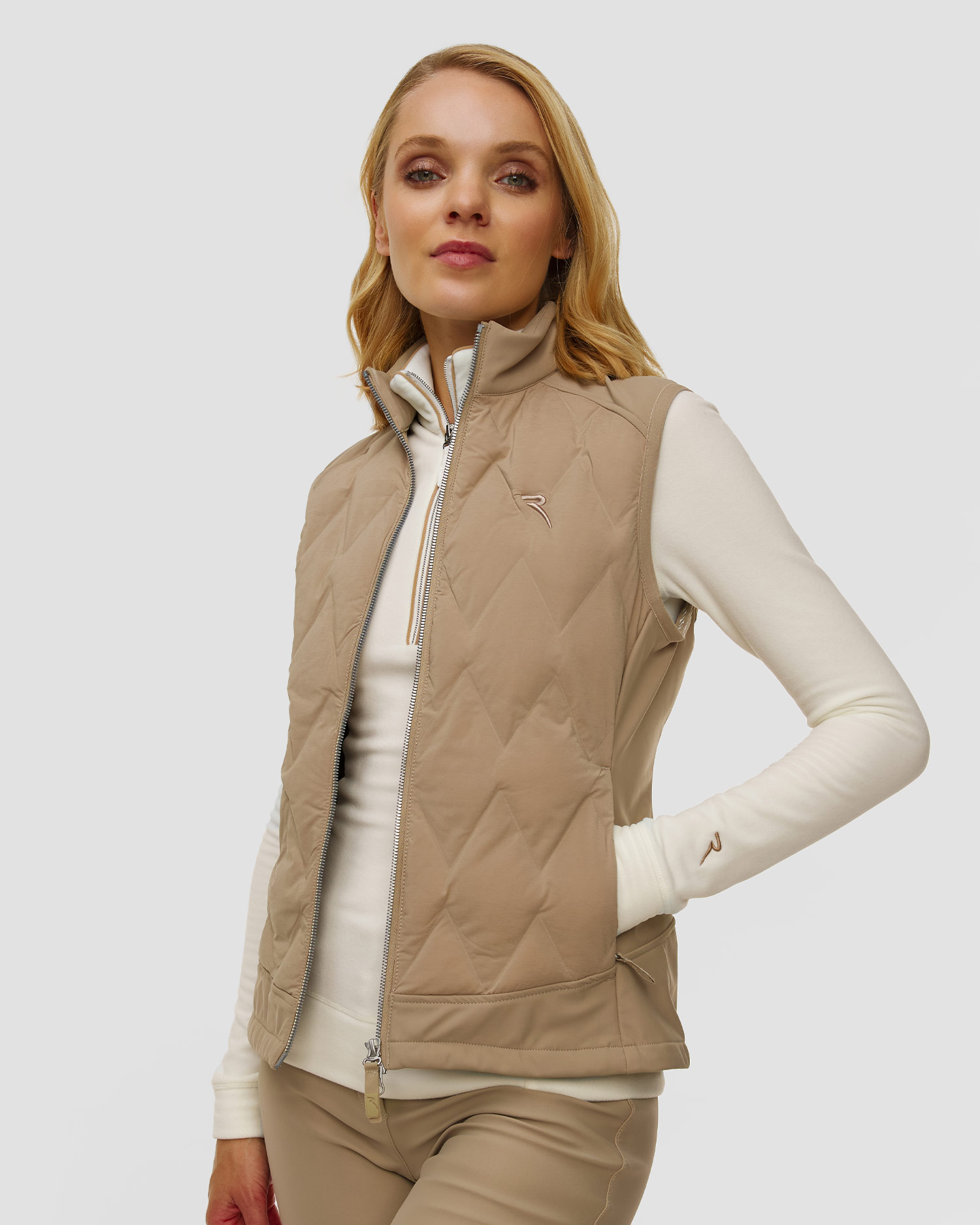 Beżowa kamizelka damska Chervo Esploratrice