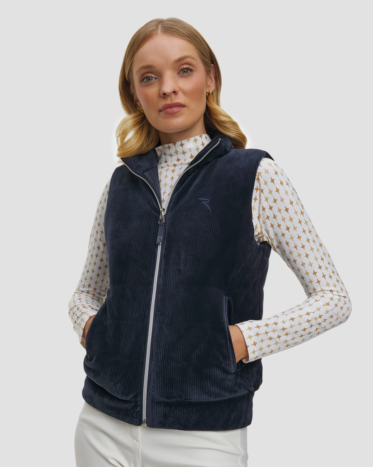 Gilet reversibile da donna Chervo Elurna, Colore/Disegno: Granatowy