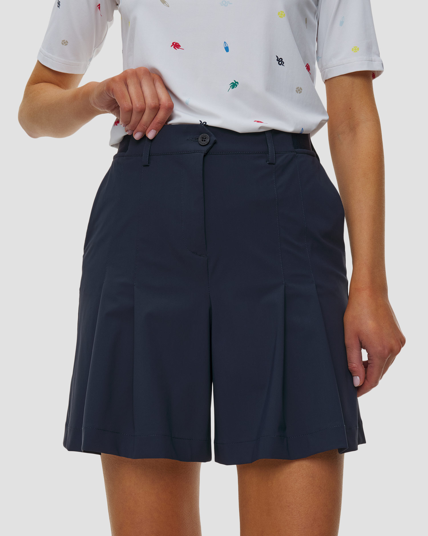 Pantaloni scurți bleumarin pentru femei Chervo Gala, Culoare/Model: Granatowy