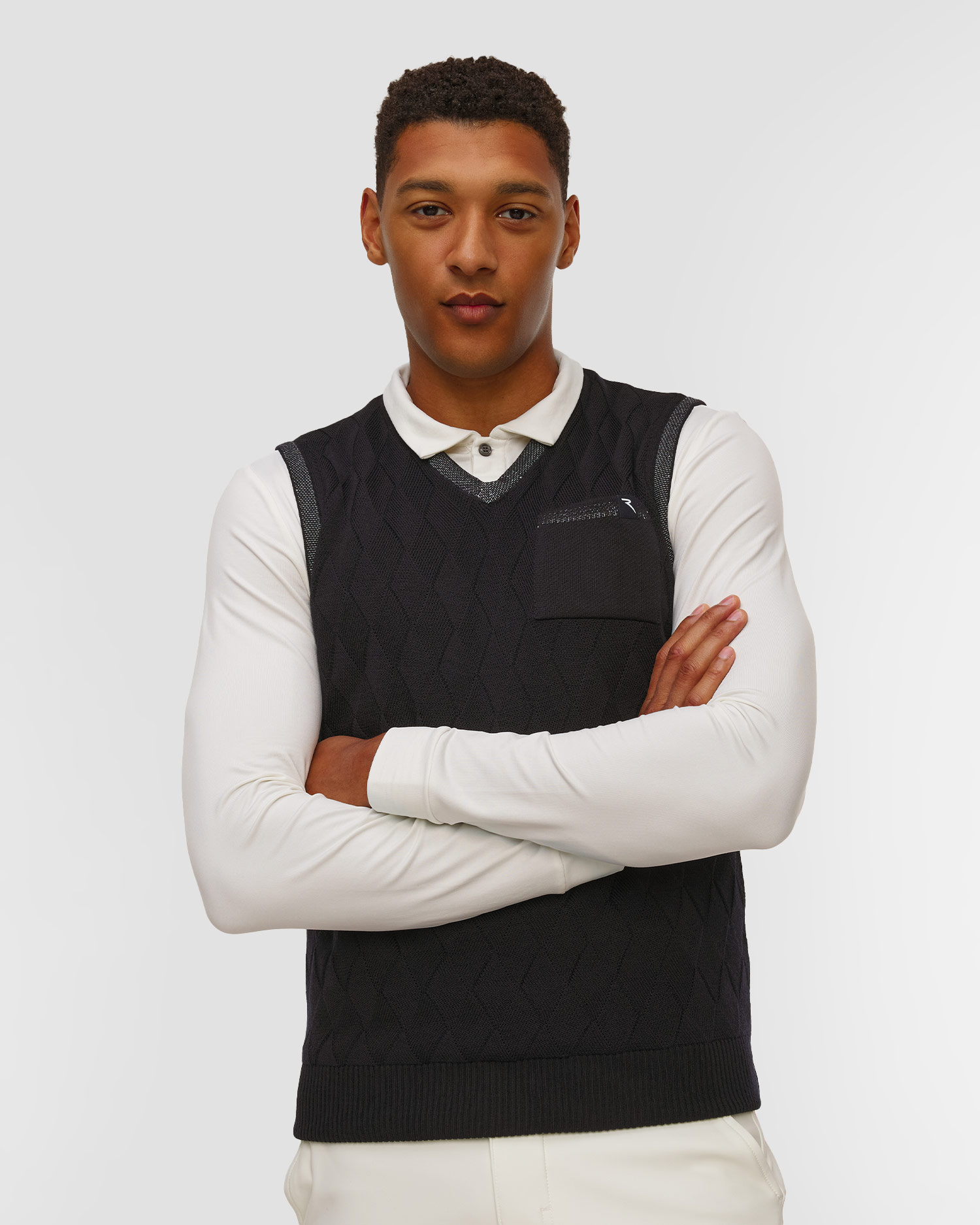 Gilet ibrido in lana Chervo Notaio