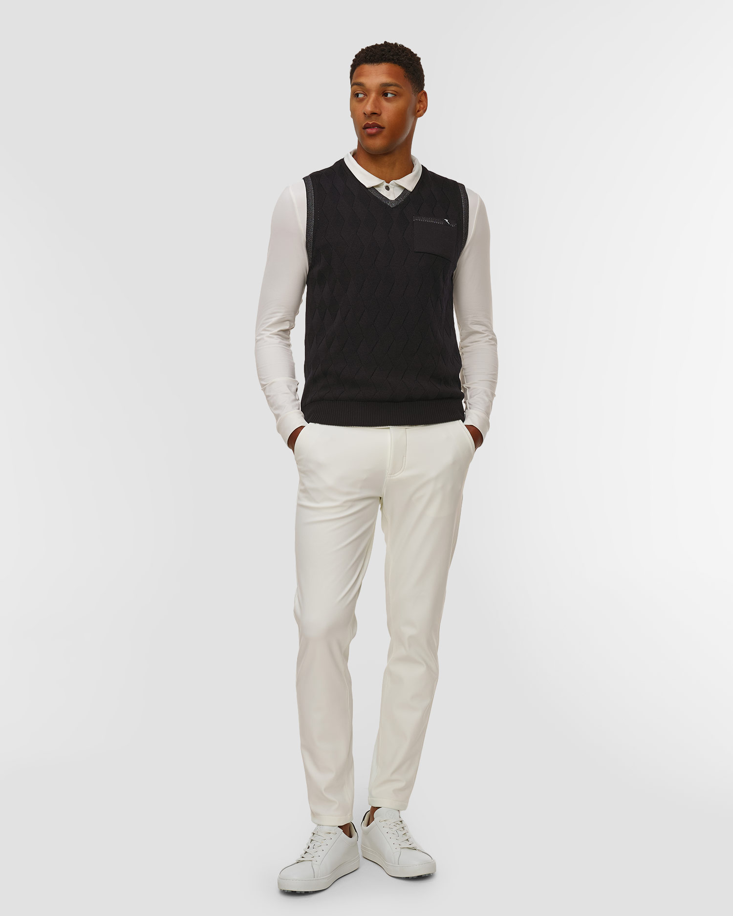 Gilet ibrido in lana Chervo Notaio