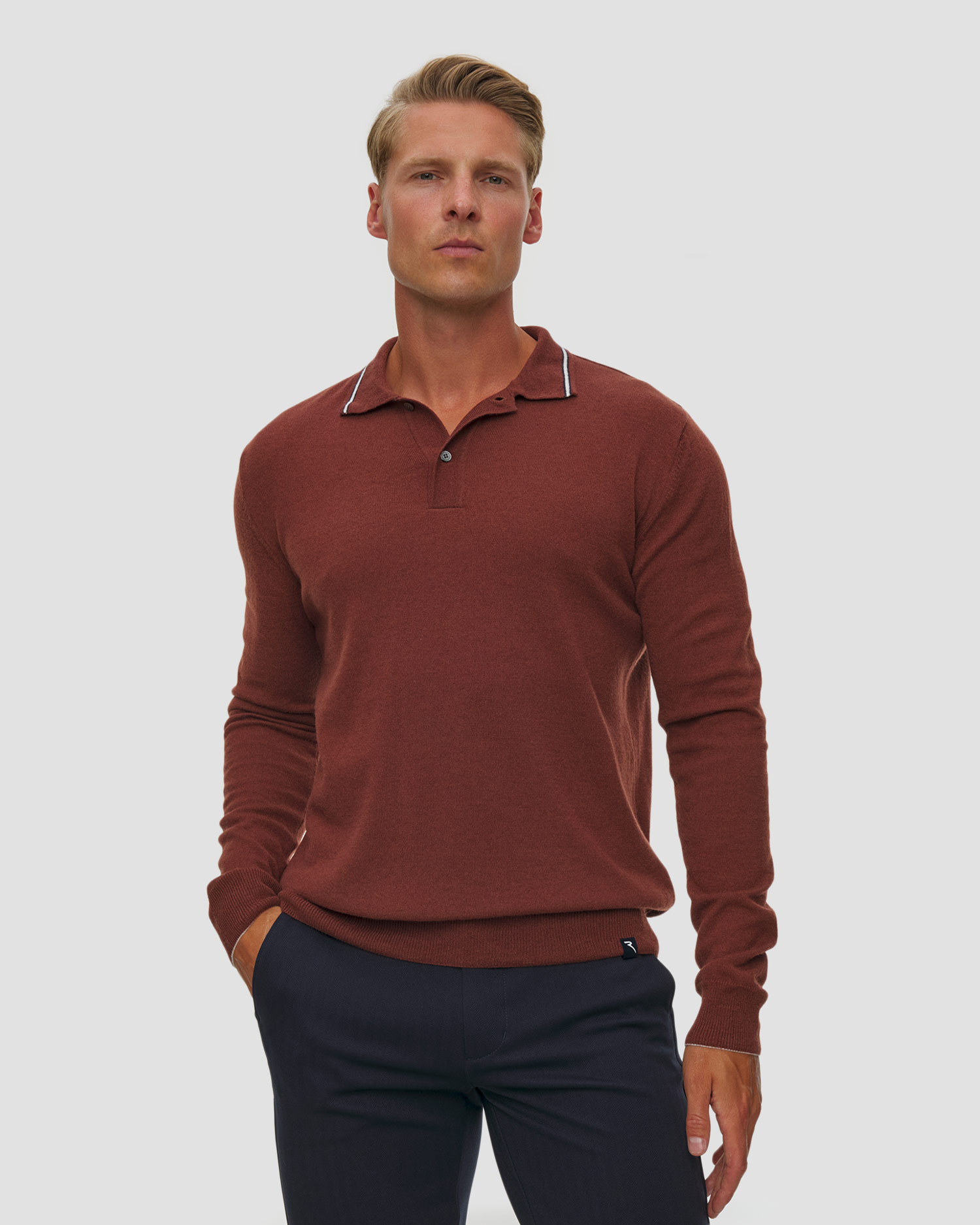 Chervo Nitrato Herrenpullover aus Wolle, Farbe/Muster: Brązowy