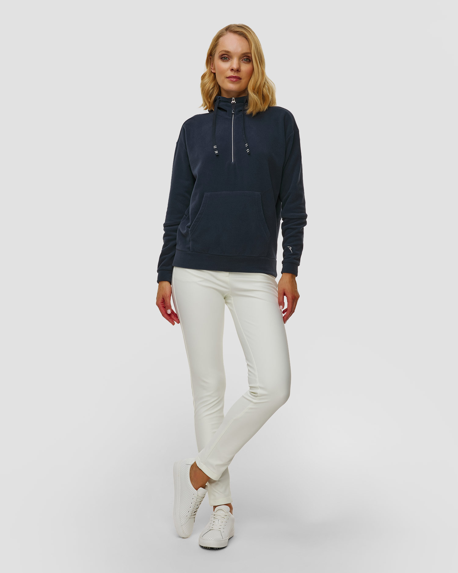 Women's navy blue hoodie Chervo Partita