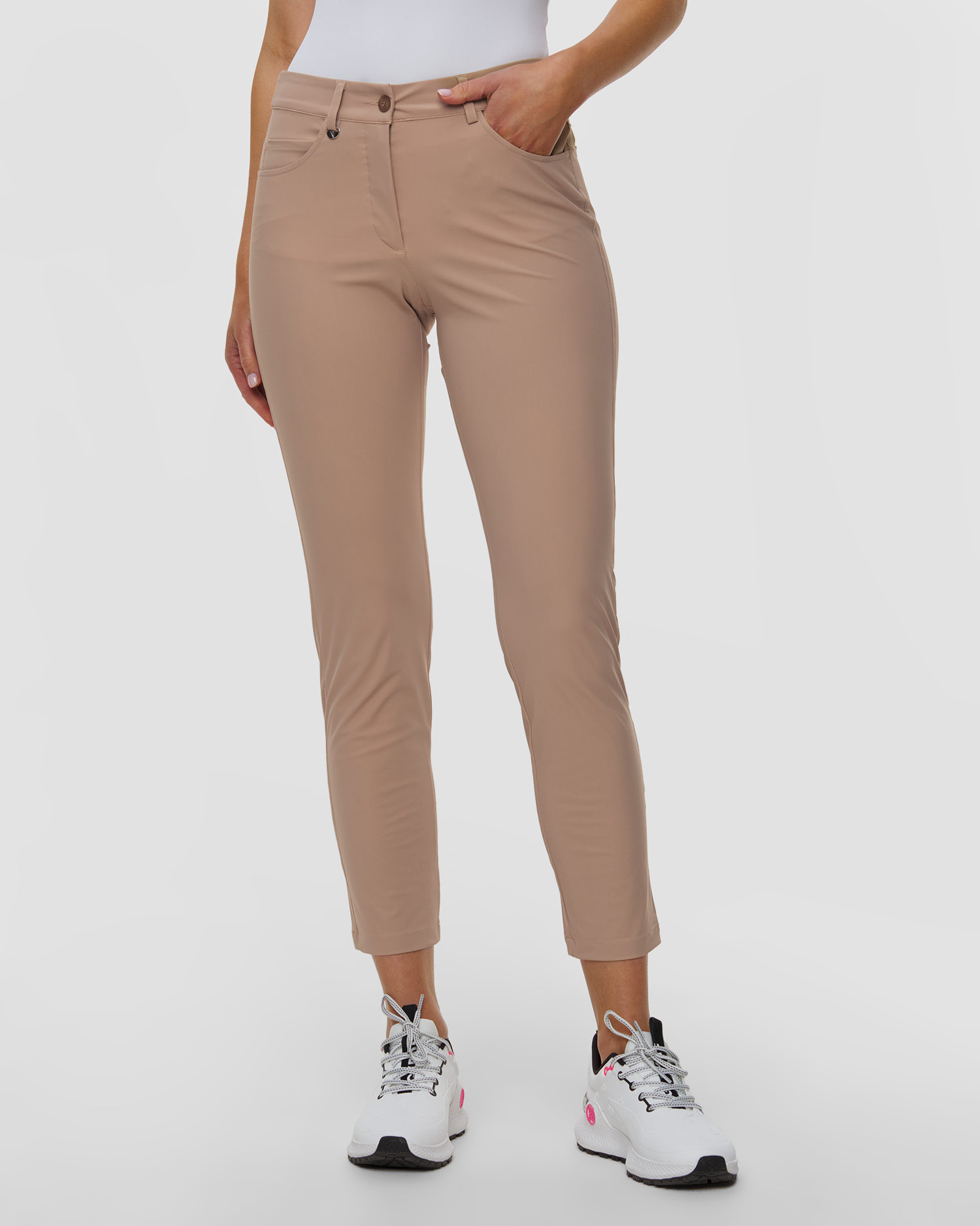 Chervo Silla Damenhose in Beige, Farbe/Muster: Beżowy