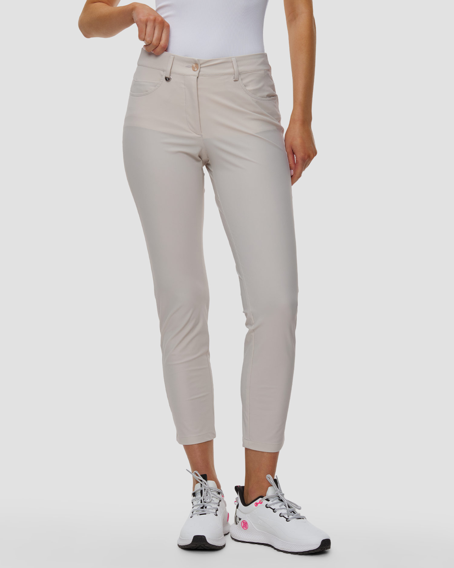 Chervo Silla Damenhose in Beige, Farbe/Muster: Beżowy