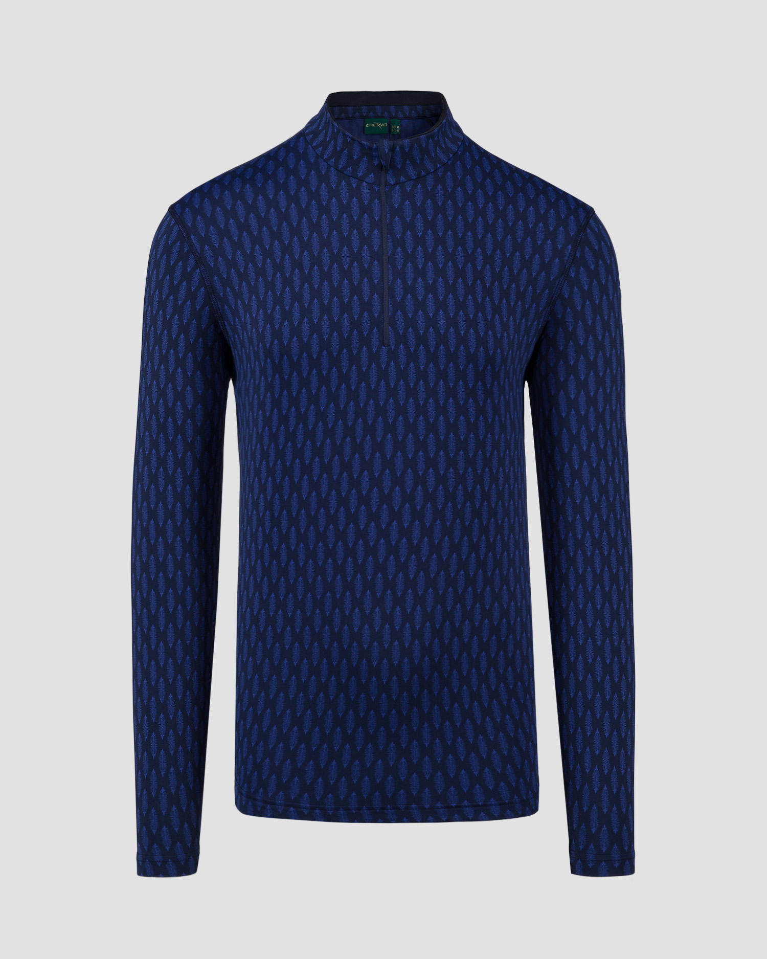 Men's half-zip turtleneck Chervo Torroncino, Color/Pattern: Niebieski,Print,Granatowy