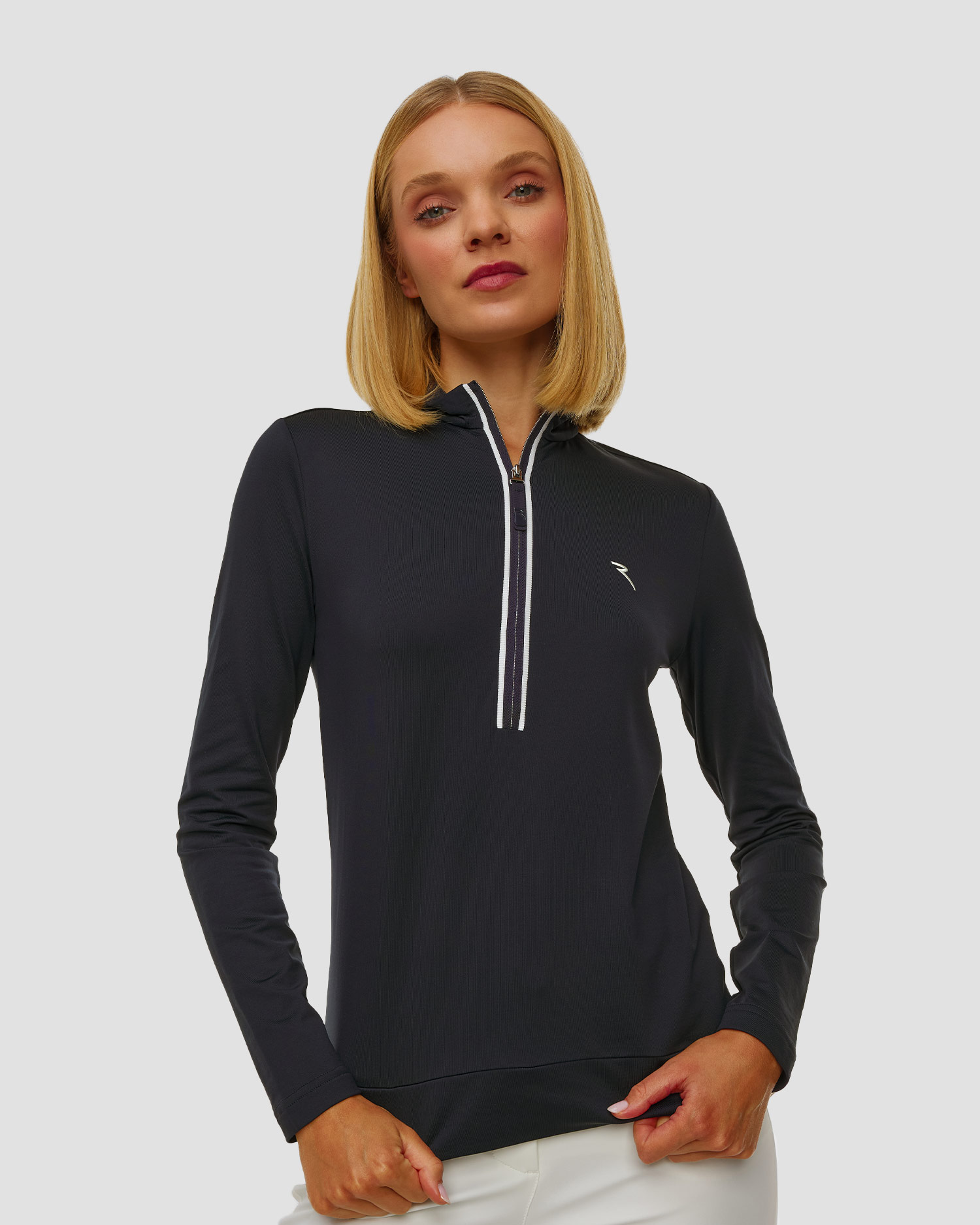 Col roulé bleu marine pour femmes Chervo Trapezista