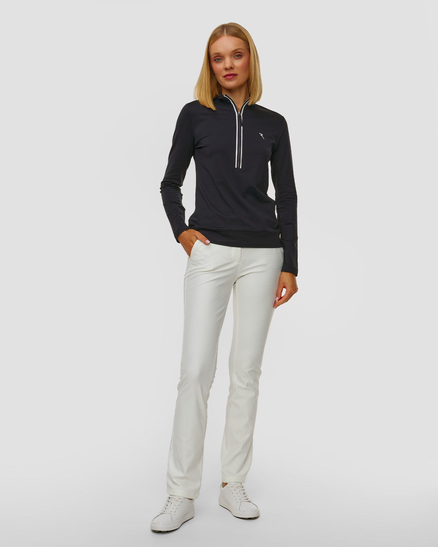 Col roulé bleu marine pour femmes Chervo Trapezista