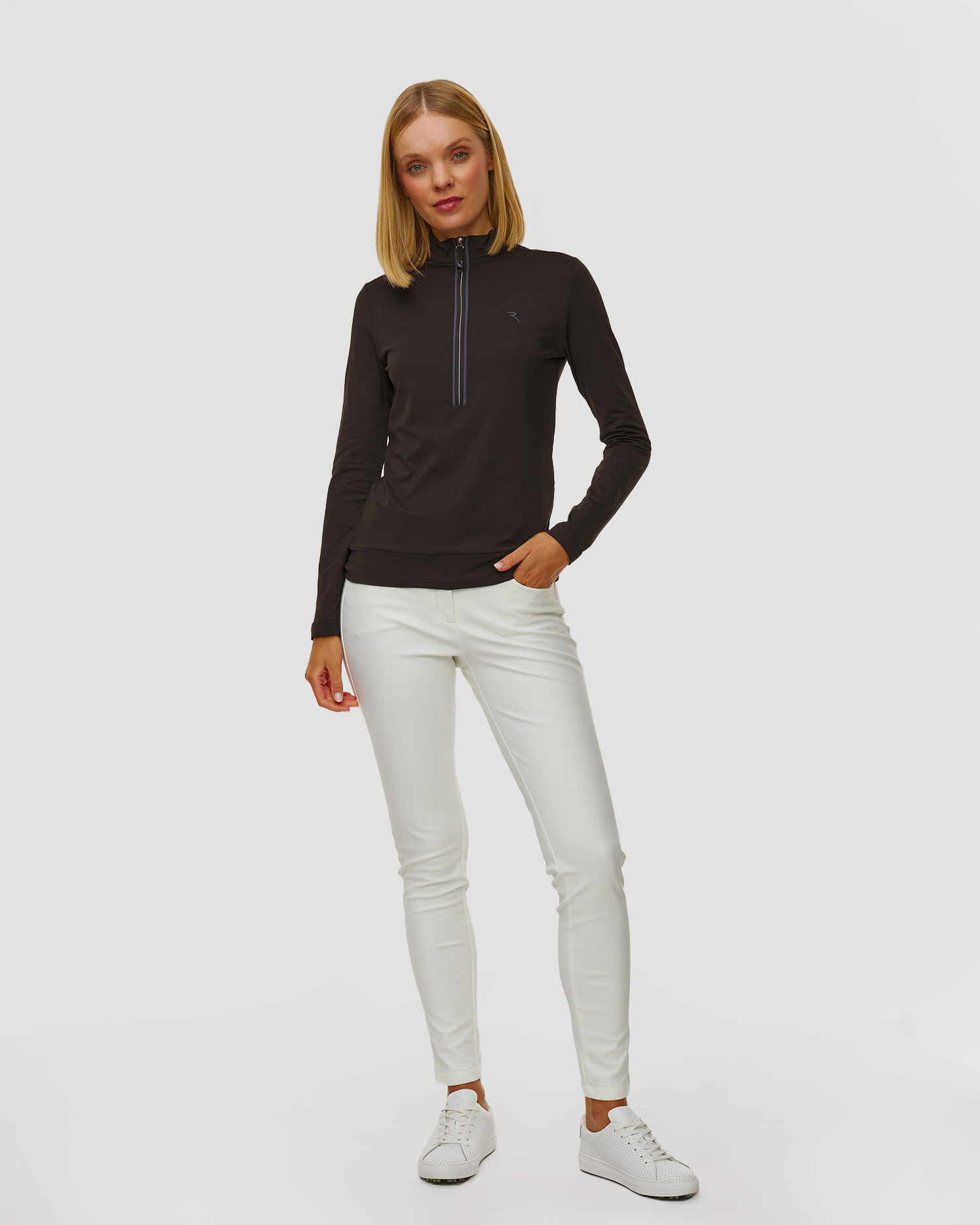 Col roulé noir pour femmes Chervo Trapezista