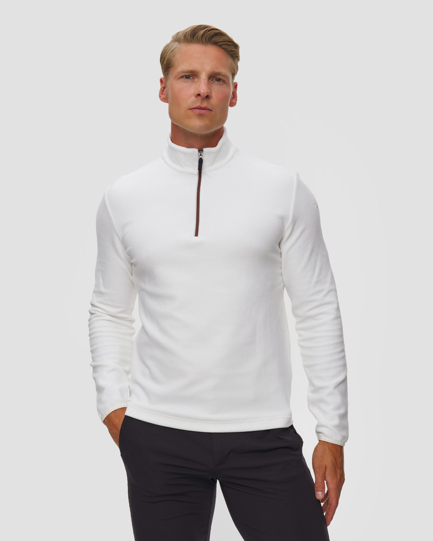 Chervo Tago Herren-Sweatshirt mit Rollkragen, Farbe/Muster: Biały
