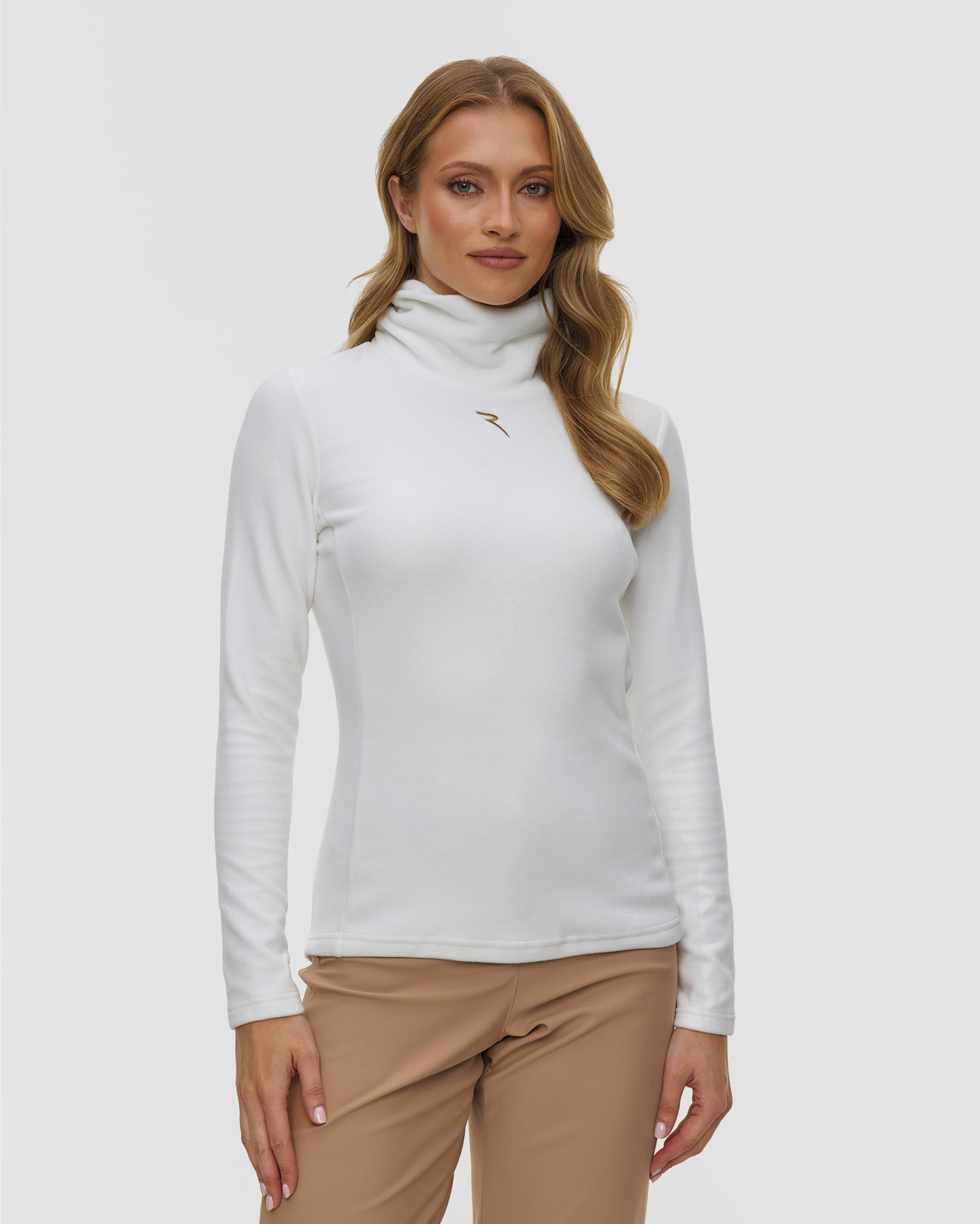 Chervo Taffy Damen-Rollkragenpullover, Farbe/Muster: Biały