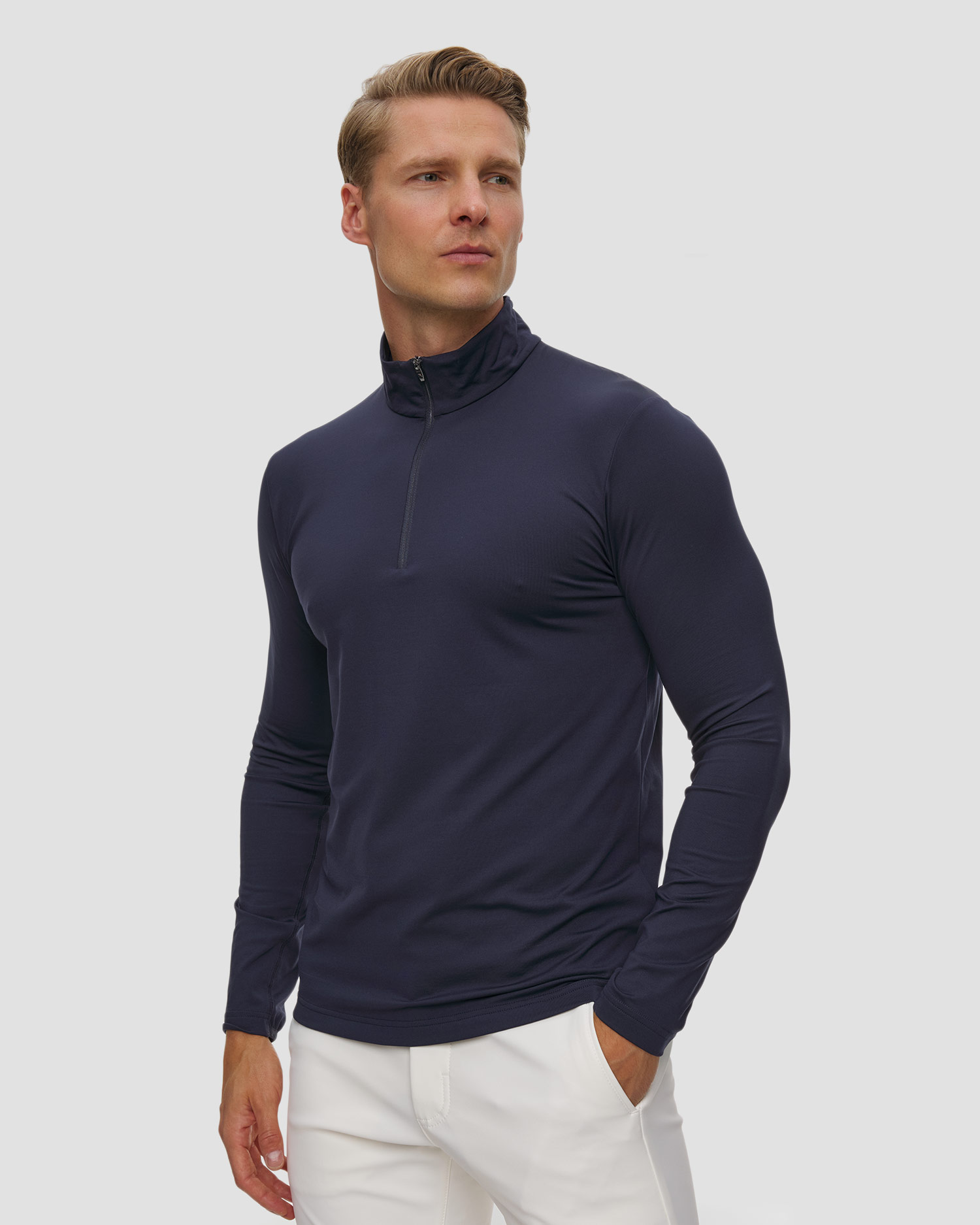 Golf męski Chervo Tonale, Kolor/Wzór: Granatowy