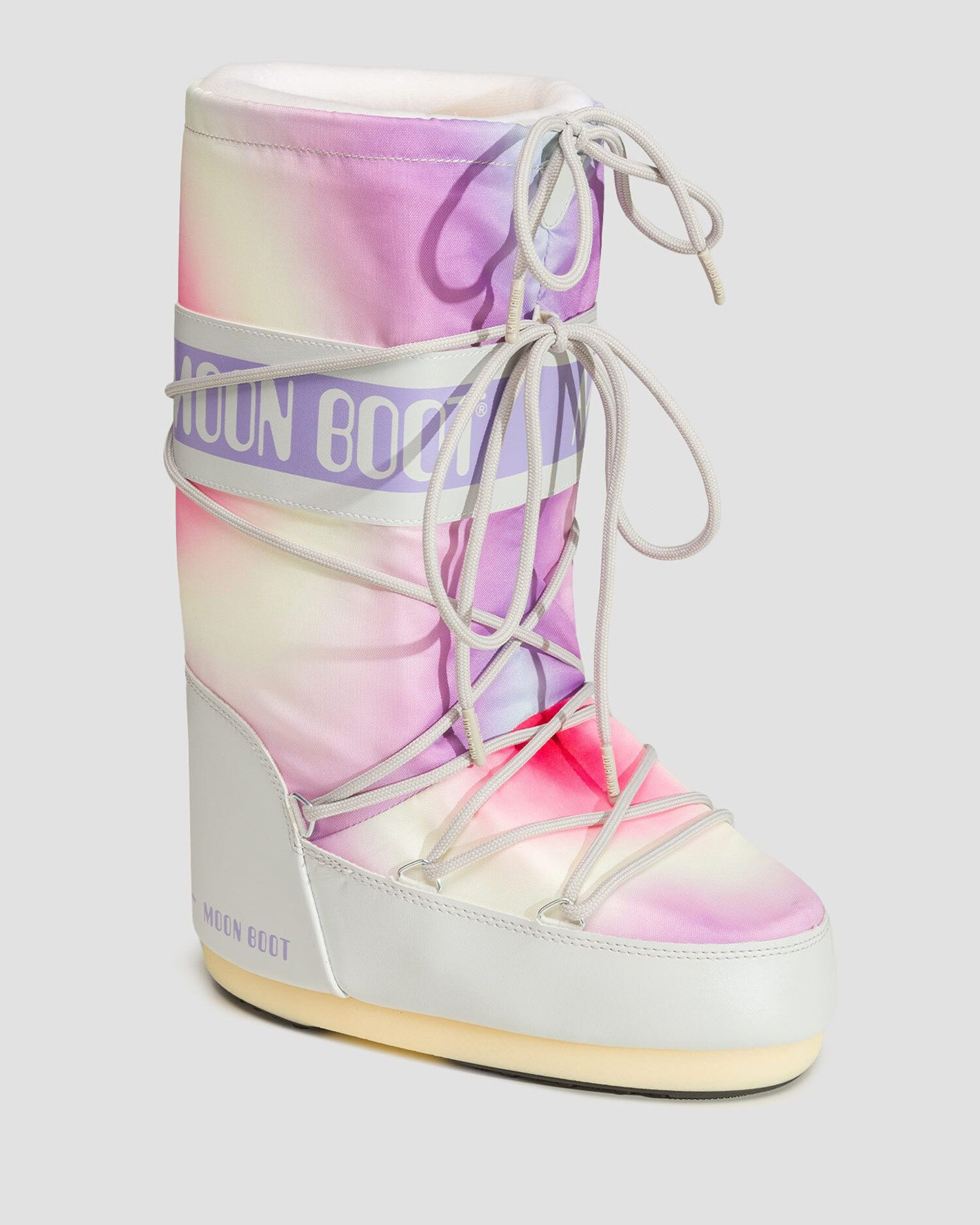 Women s snow boots Moon Boot Icon Tie Dye Grey 14028400 2