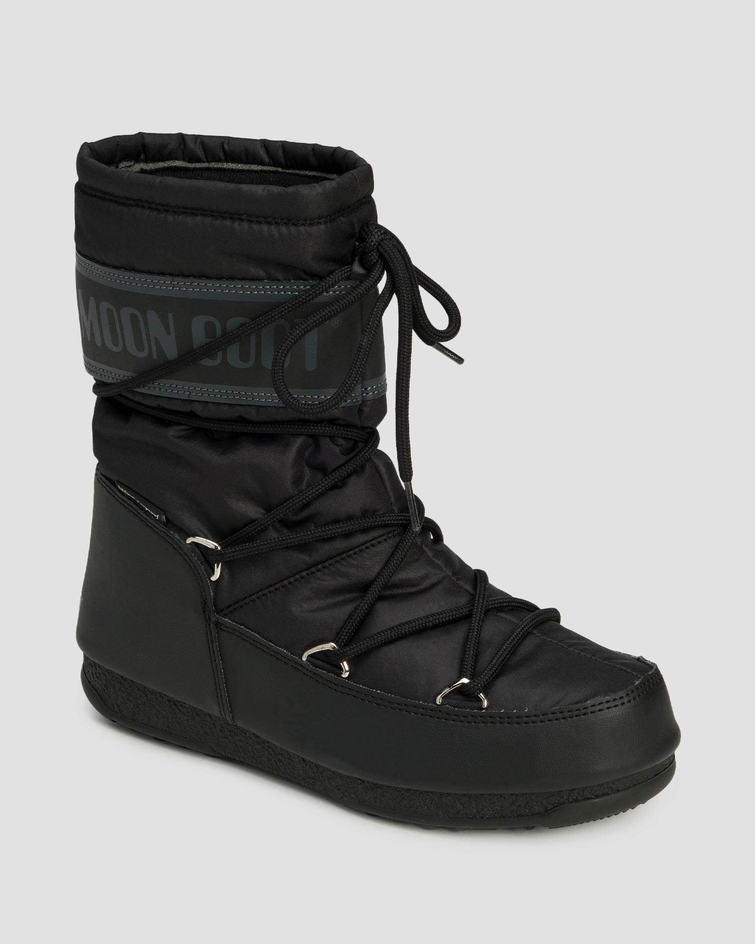 Czarne śniegowce Moon Boot Mid Nylon