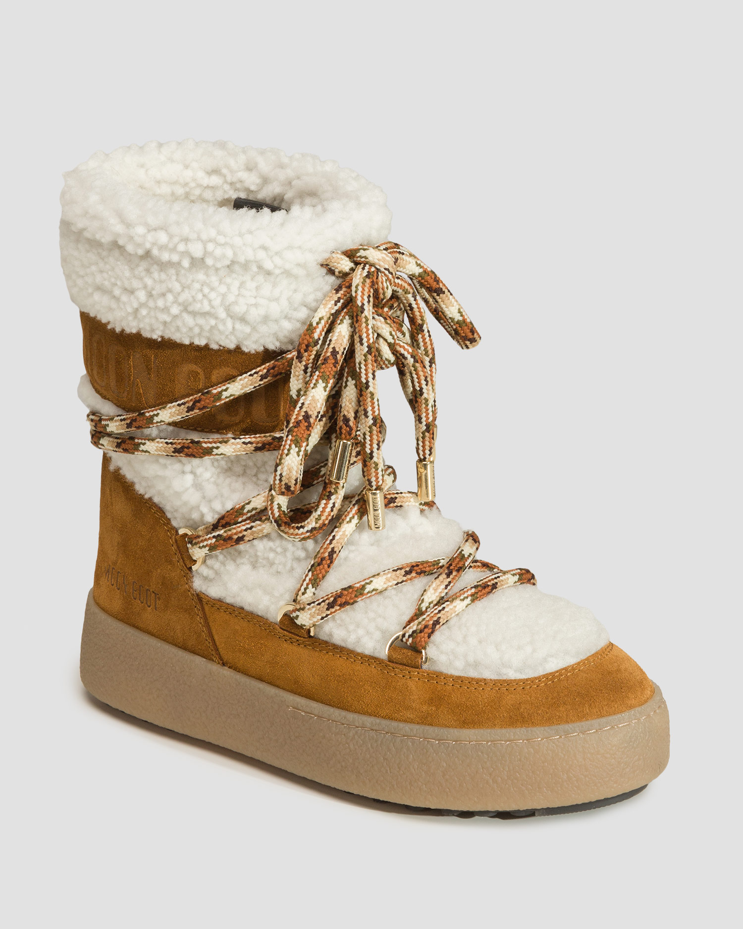 Dámské semišové zimní boty Moon Boot Ltrack Shearling v Hnědém Barevném  Odstínu 24500500-1 | S'portofino