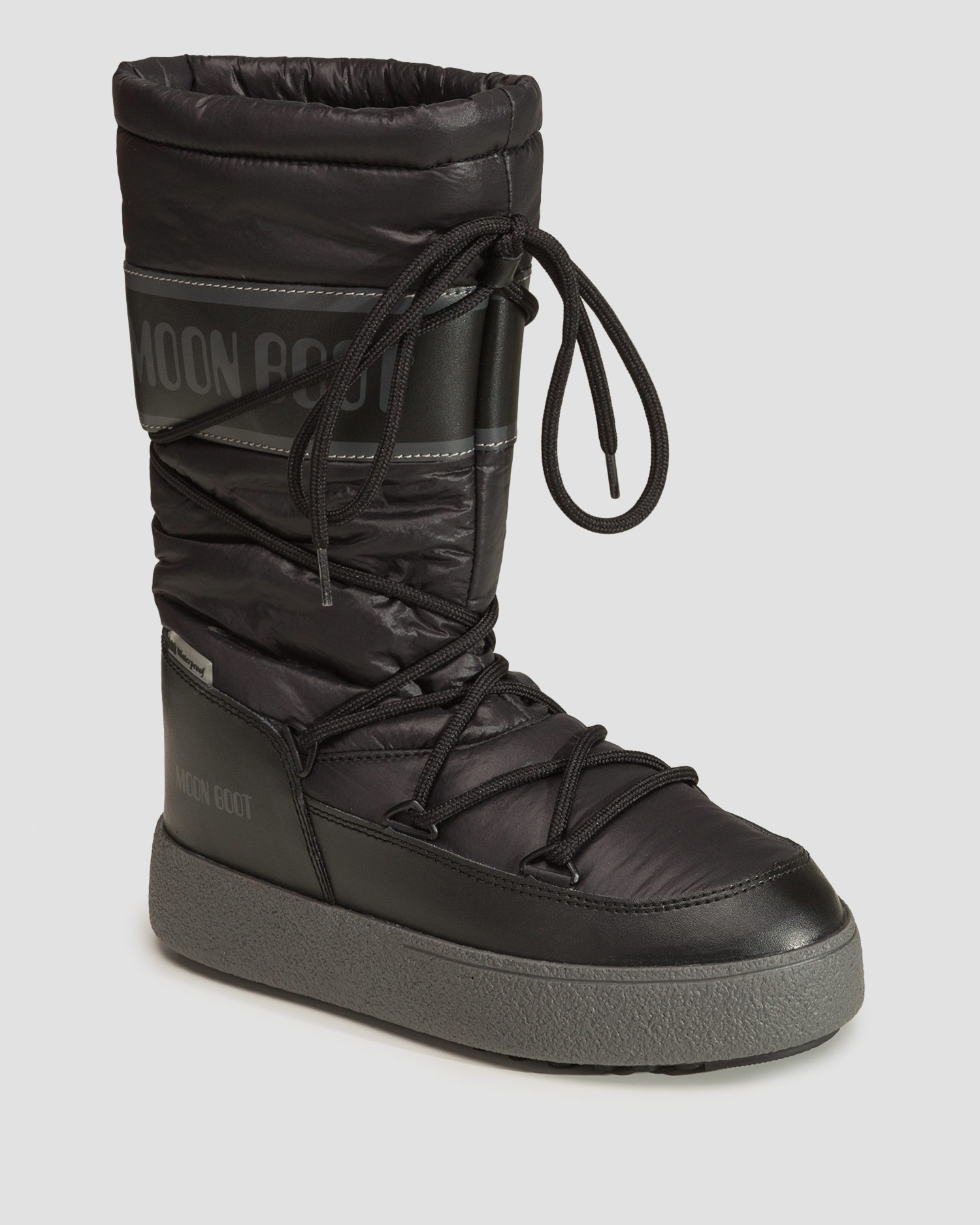 Śniegowce damskie Moon Boot Ltrack High Nylon Wp Czarne