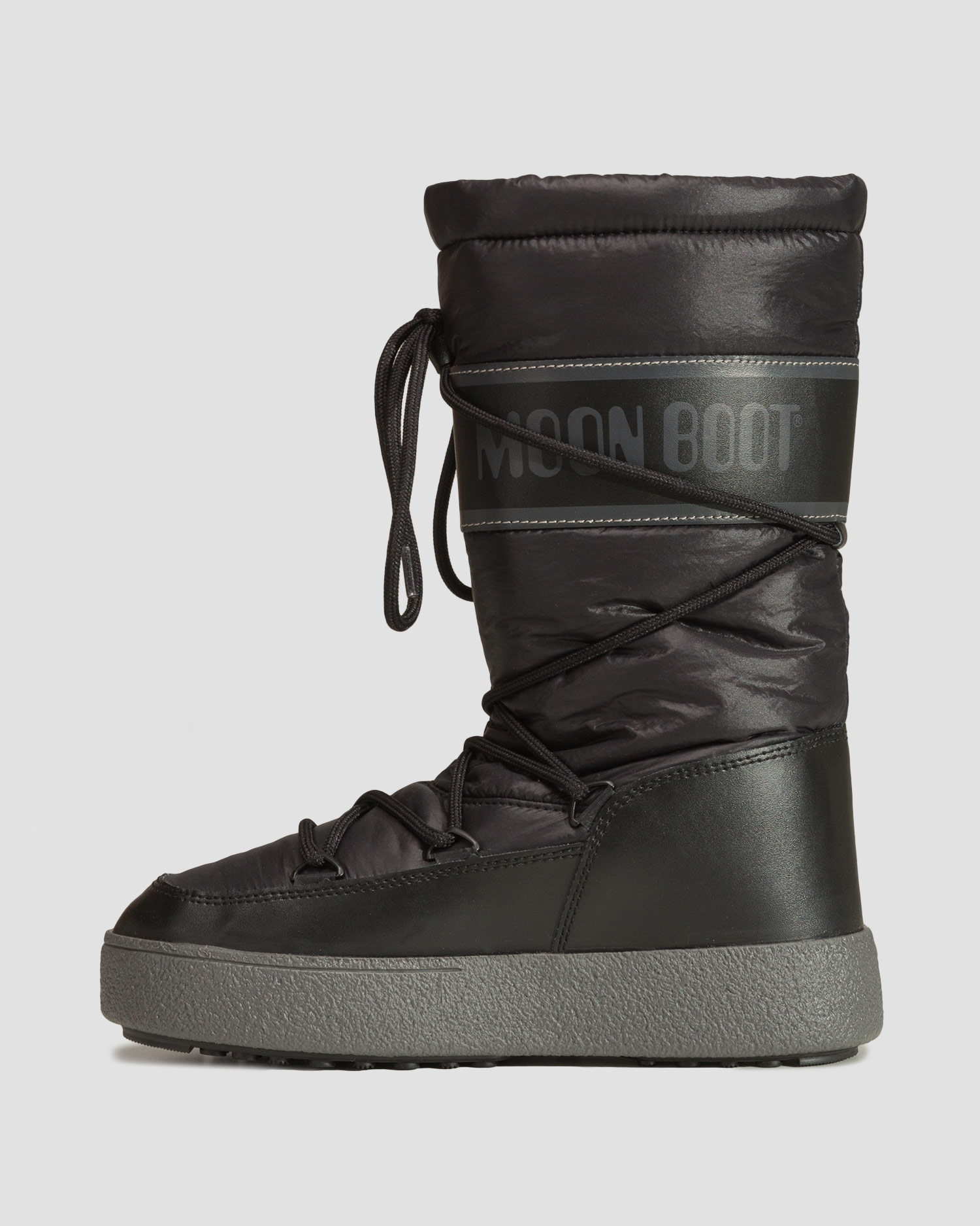 Śniegowce damskie Moon Boot Ltrack High Nylon Wp Czarne