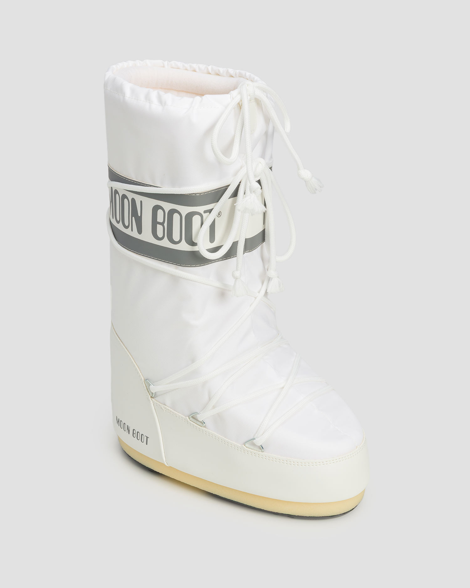 Biele snehule Moon Boot Icon Nylon, Farba-Vzor: Biały